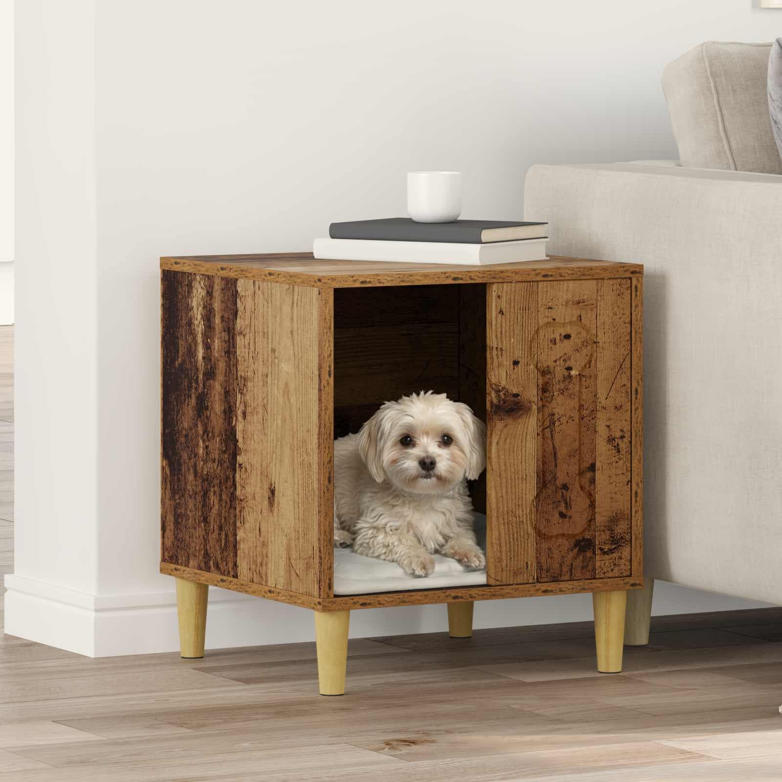 Cuccia per cani Legno antico 44 x 42 x 49 cm — miniatura 1 di 10