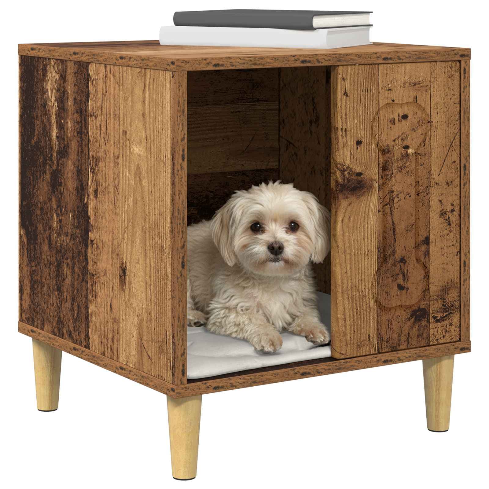 Cuccia per cani Legno antico 44 x 42 x 49 cm — miniatura 3 di 10