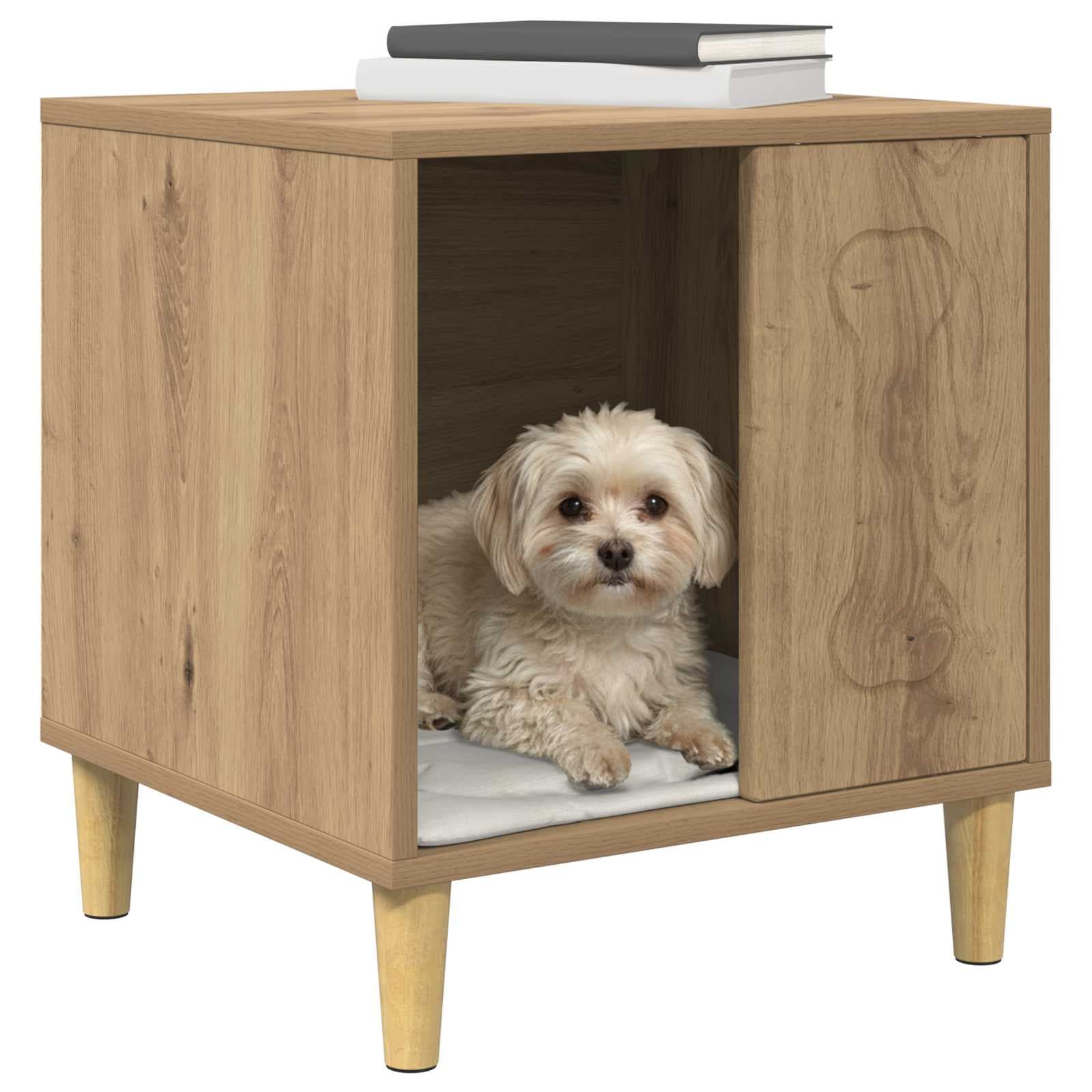 Cuccia per cani Rovere Artigianale 44 x 42 x 49 cm — miniatura 3 di 10