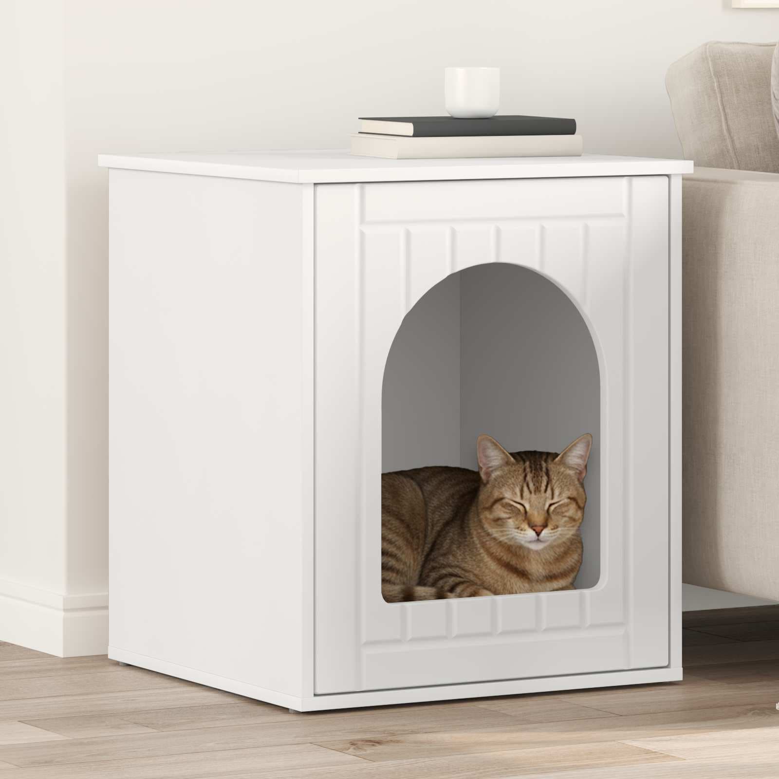 Casa per Gatti Bianco 53 x 52 x 62 cm Legno ingegnerizzato