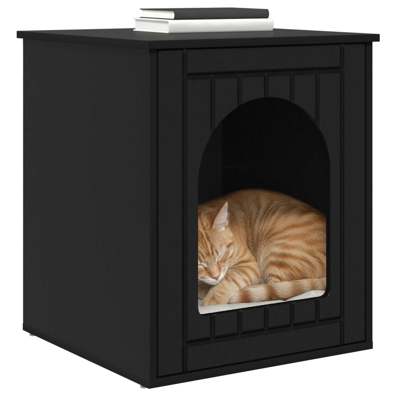 Casa per Gatti Nero 53 x 52 x 62 cm Legno ingegnerizzato — miniatura 3 di 10