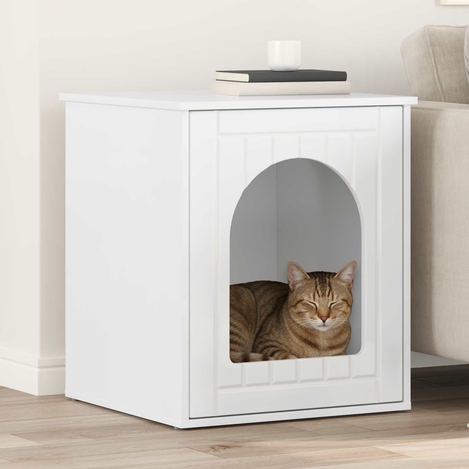 Casa per Gatti Bianco Lucido 53 x 52 x 62 cm — miniatura 1 di 10
