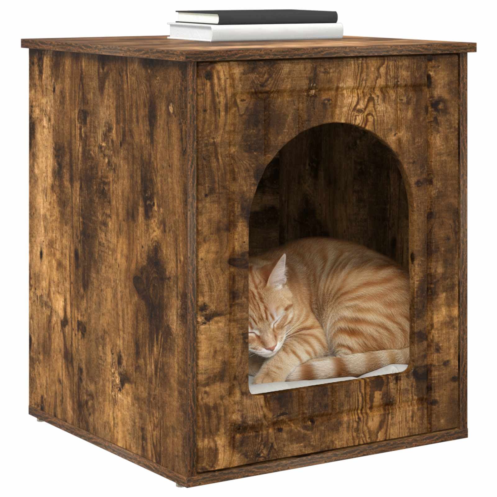 Casa per Gatti Rovere fumé 53 x 52 x 62 cm Legno ingegnerizzato — foto 3 di 10