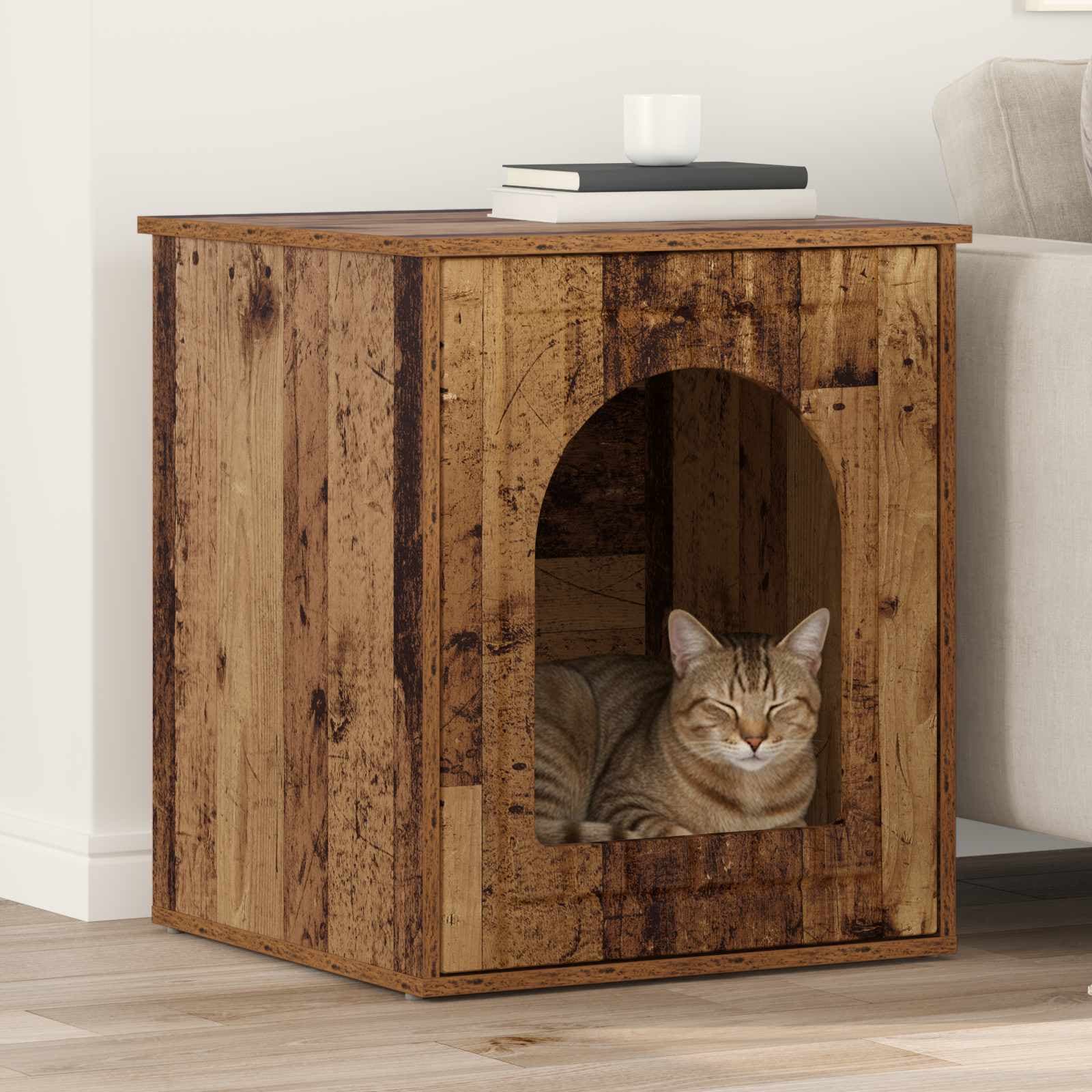 Casa per Gatti Legno vecchio 53 x 52 x 62 cm — miniatura 1 di 10