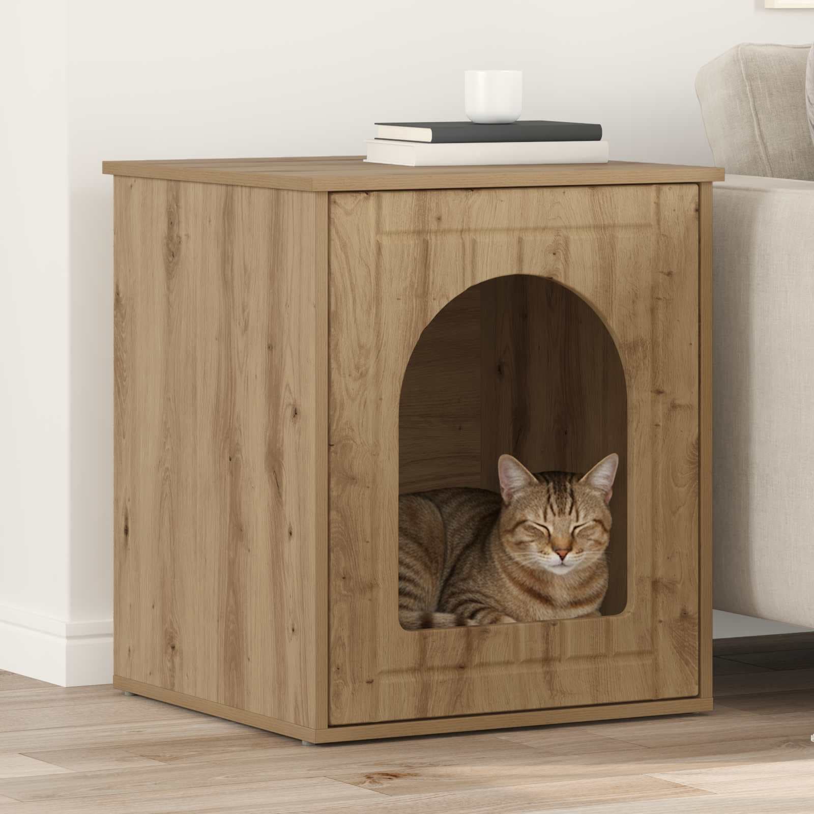 Casa per Gatti Rovere Artigianale 53 x 52 x 62 cm — miniatura 1 di 10