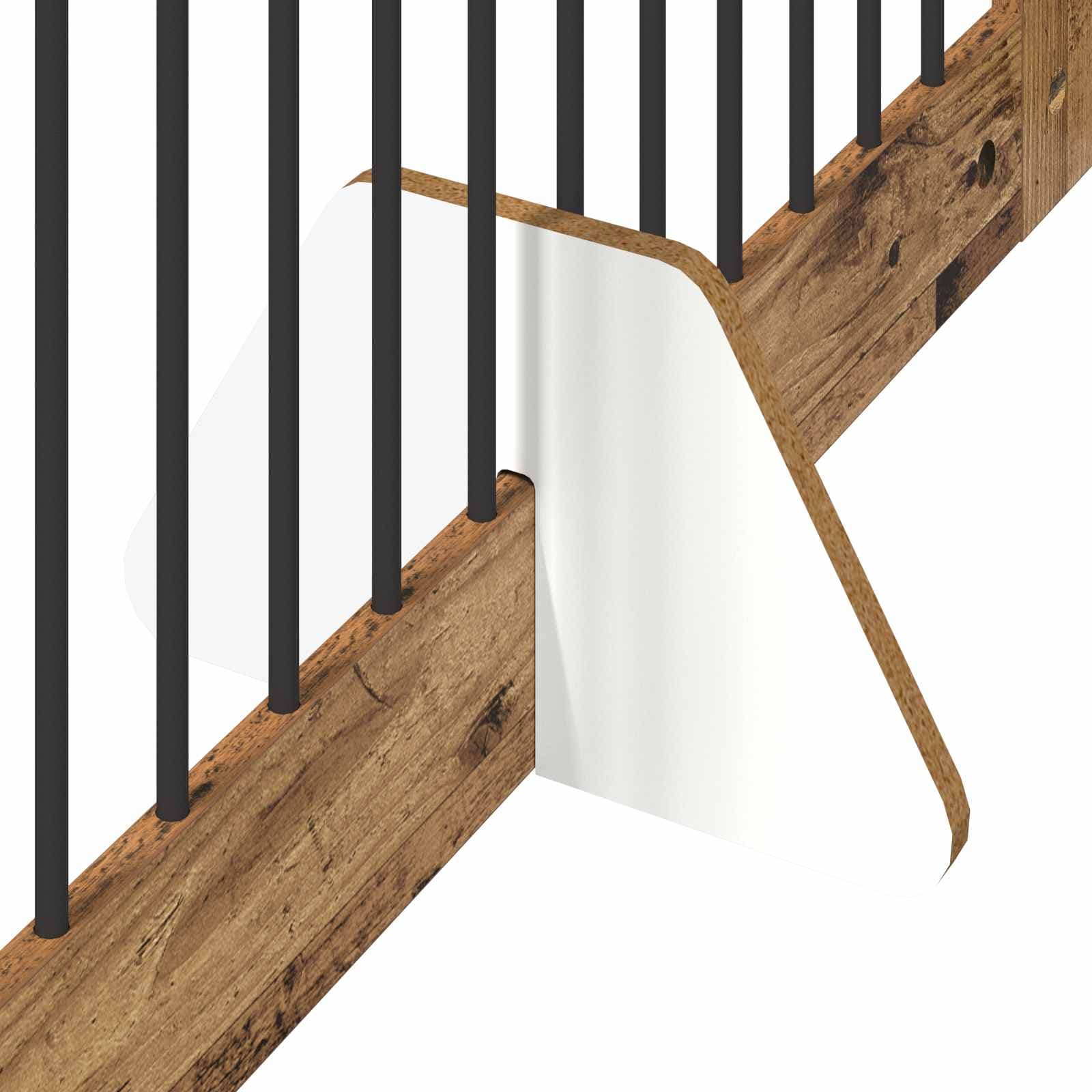 Cancello per cani pieghevole con supporti 2 pz Legno antico — miniatura 6 di 9