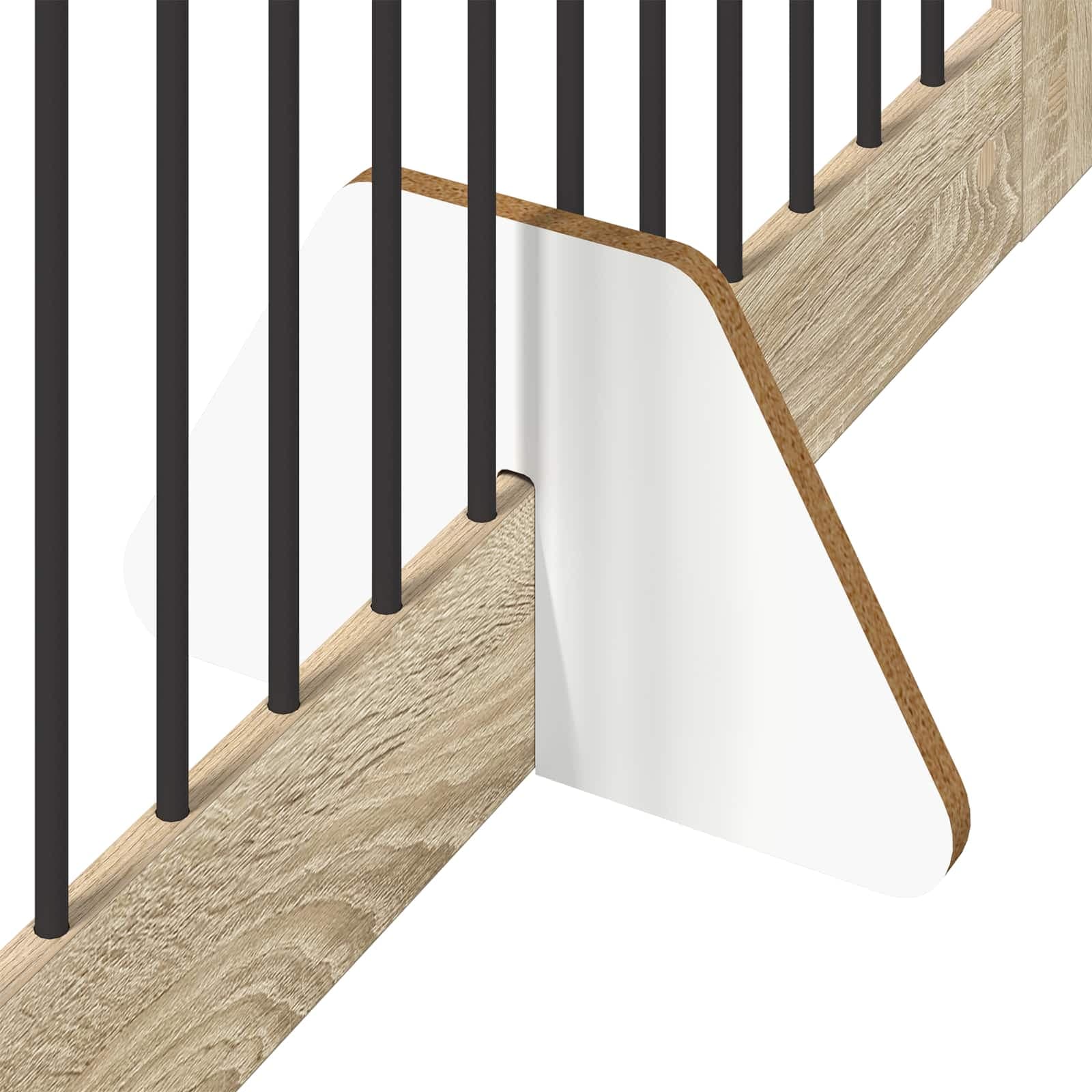 Cancello per cani pieghevole con supporti 2 pz Rovere Sonoma — miniatura 6 di 9