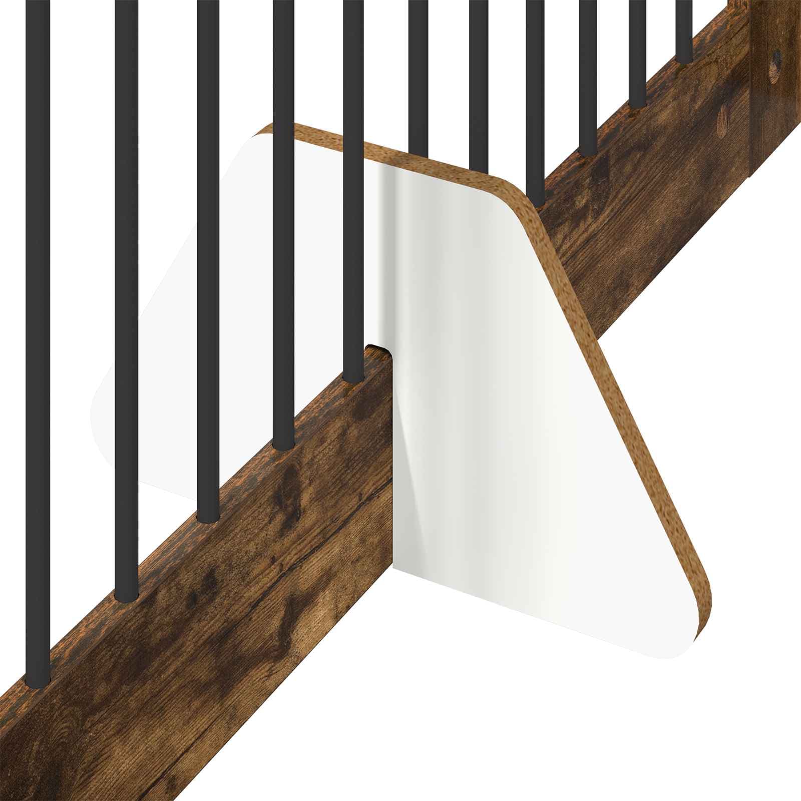 Cancello per cani pieghevole con supporti 2 pz Rovere Fumo — miniatura 6 di 9