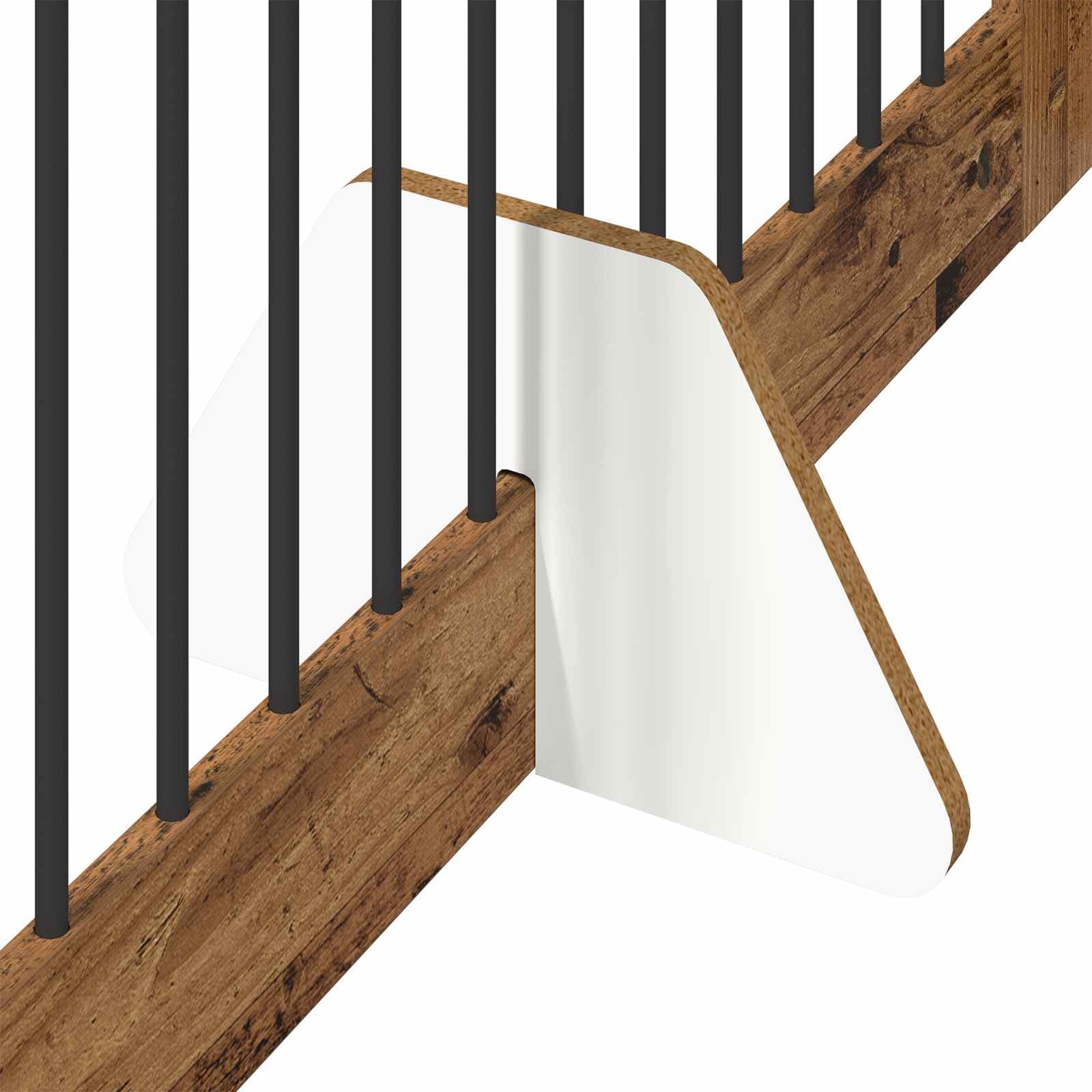 Cancello per cani pieghevole con supporti 2 pz Legno antico — miniatura 6 di 9