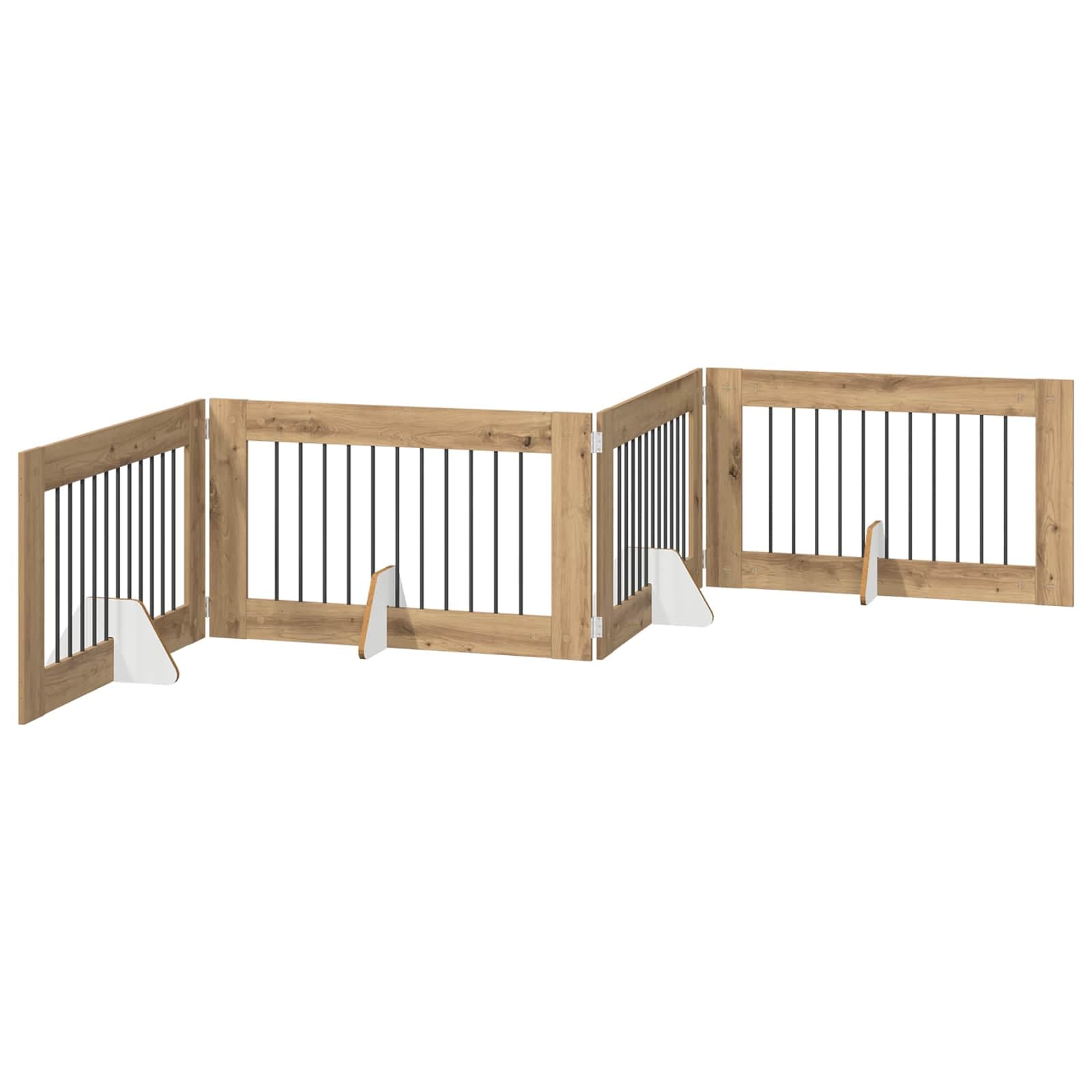 Cancello per cani pieghevole con supporti 4 pz 401 cm — miniatura 2 di 9