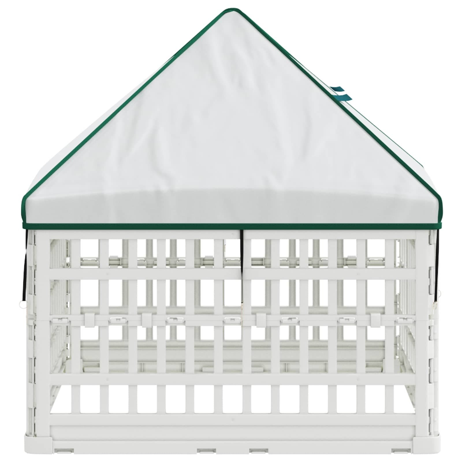 Pannello per cani a 4 sezioni con tetto 88 x 88 x 112 cm Bianco — miniatura 5 di 10