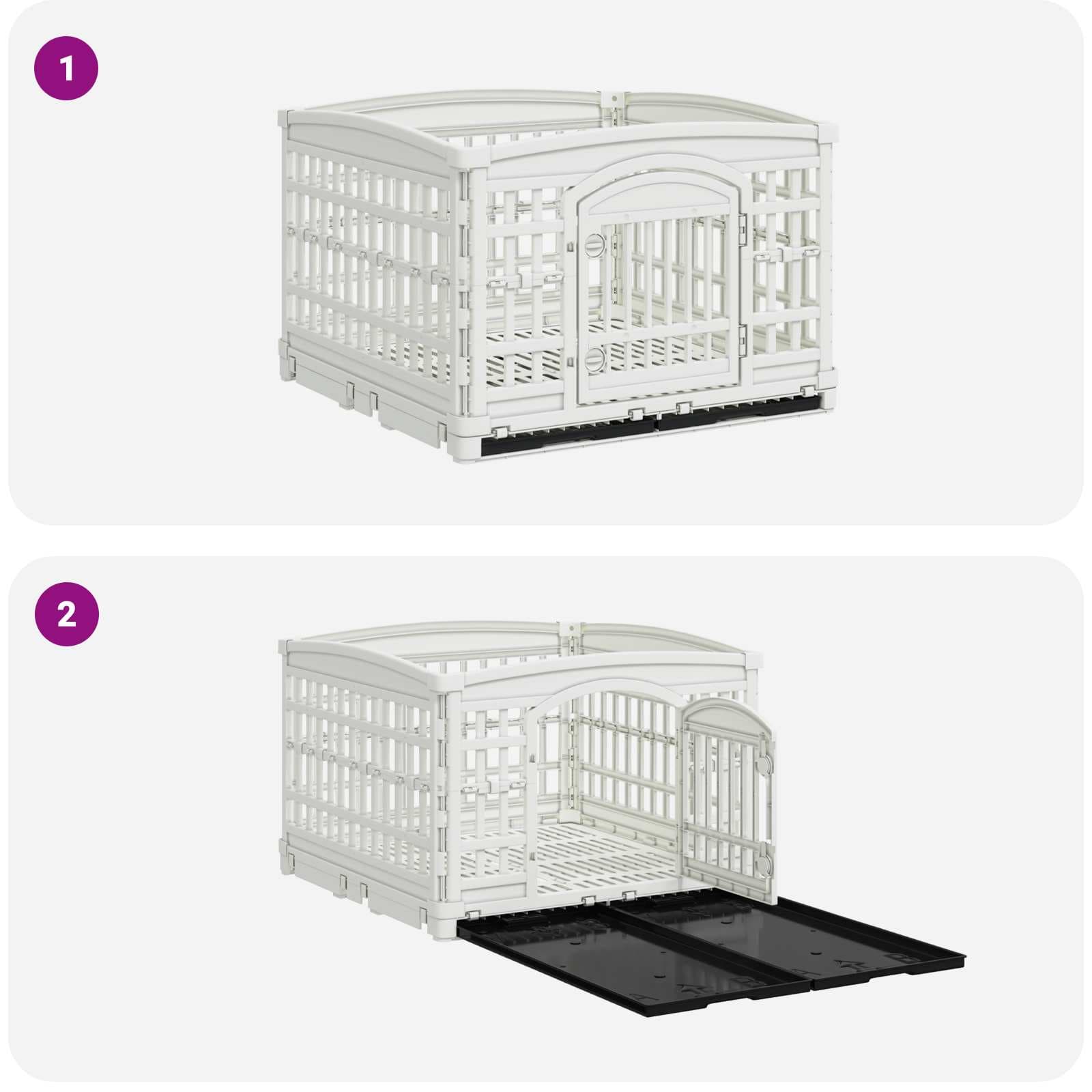 Parco giochi per cani a 4 pannelli 177,5x154,4x112 cm — miniatura 8 di 10