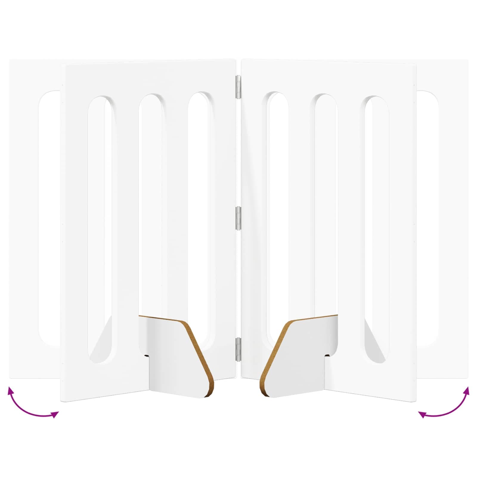 Recinto pieghevole per animali 2 pz Bianco 100,5 x 38 x 70 cm — miniatura 7 di 9