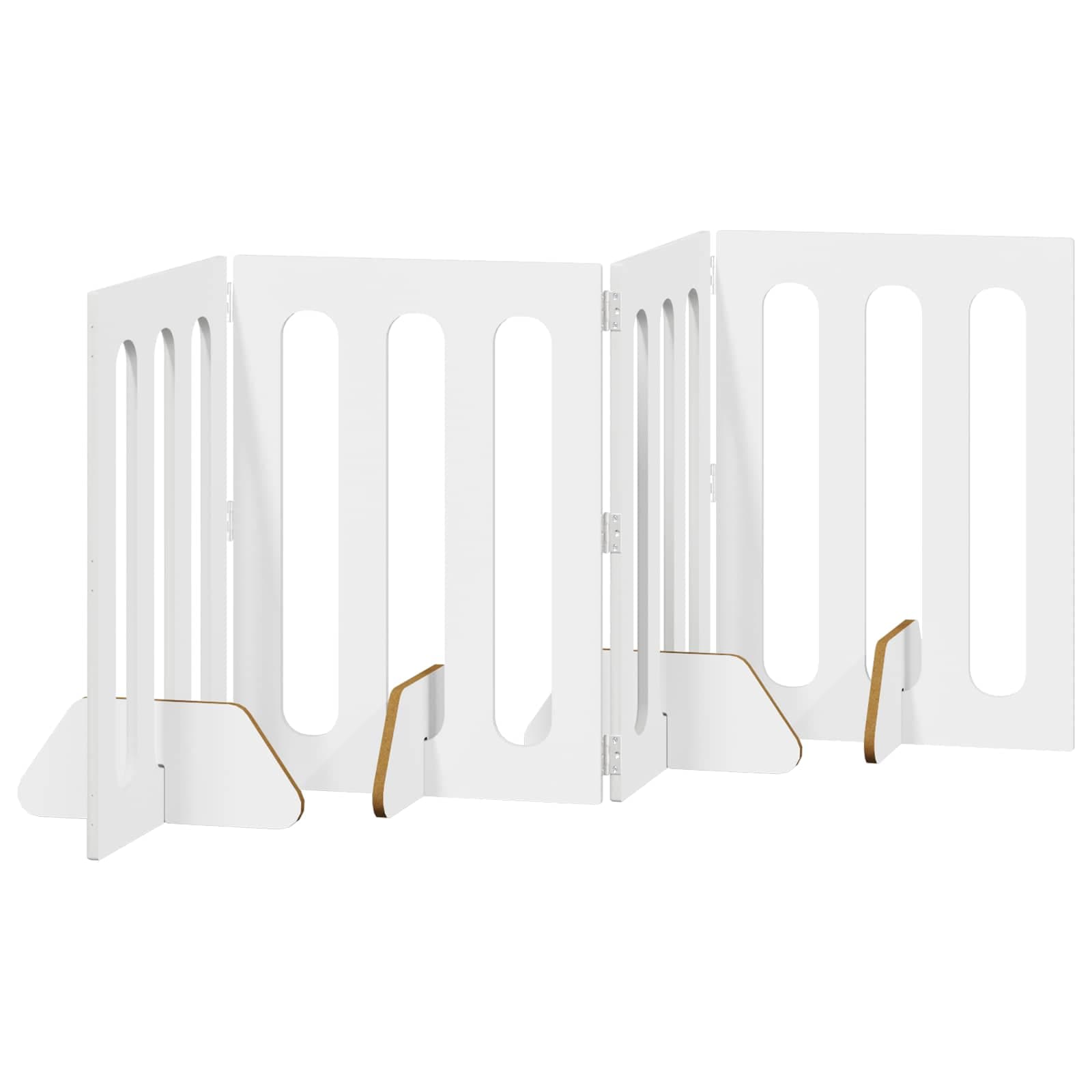 Recinto pieghevole per animali 4 pz Bianco 201 x 38 x 70 cm — miniatura 5 di 10