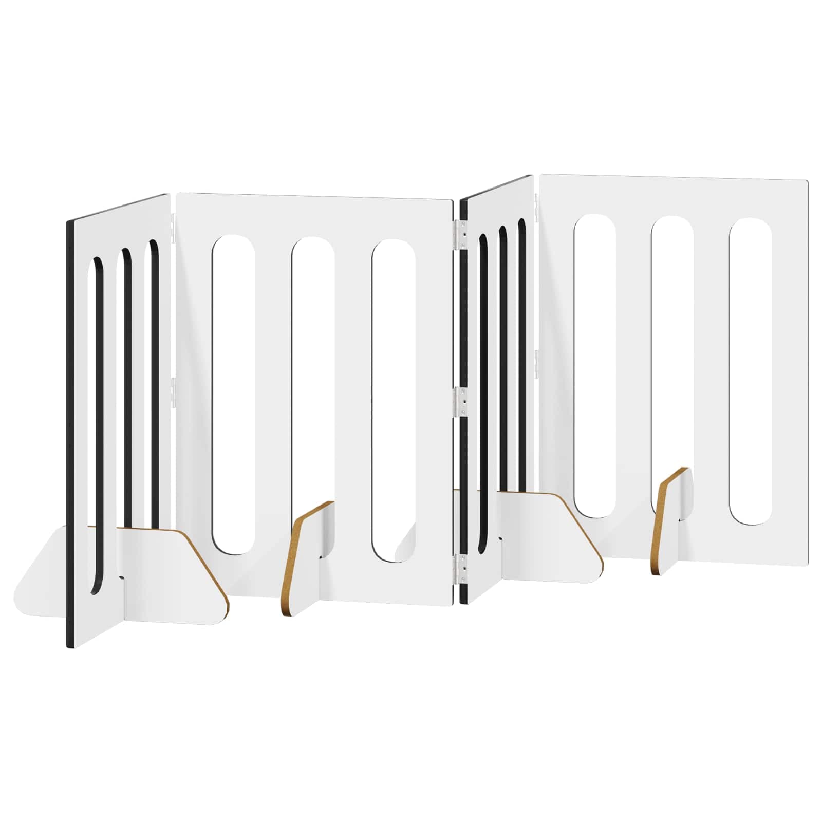 Recinto pieghevole per animali 4 pz Rovere Nero — miniatura 5 di 10