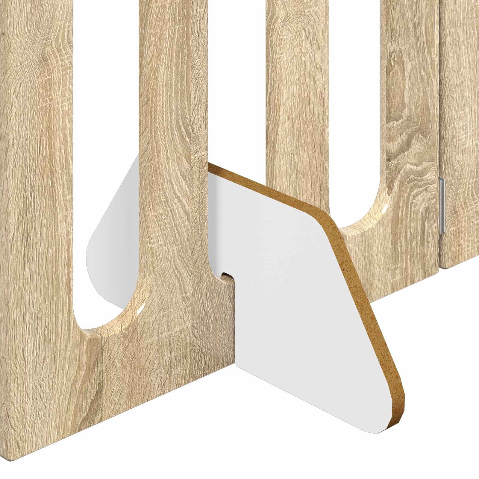 Recinto pieghevole per animali 4 pz Rovere Sonoma — miniatura 7 di 10
