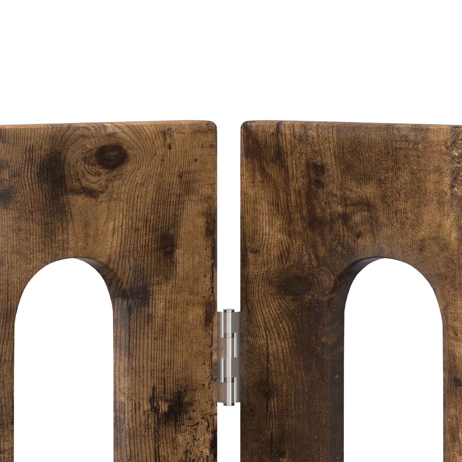Recinto pieghevole per animali 2 pz Rovere Fumo — foto 5 di 9