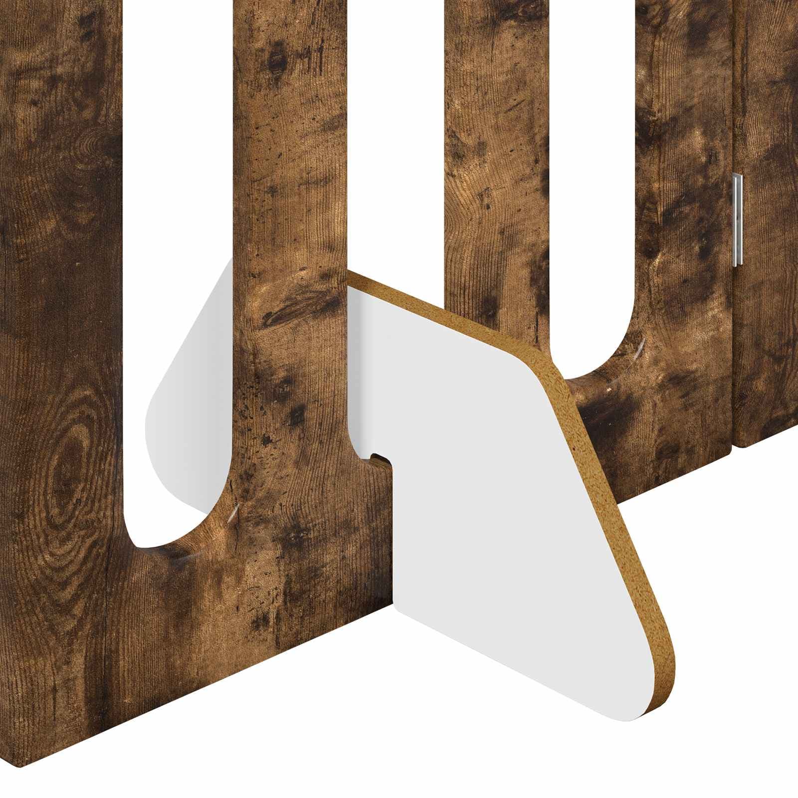 Recinto pieghevole per animali 2 pz Rovere Fumo — foto 6 di 9