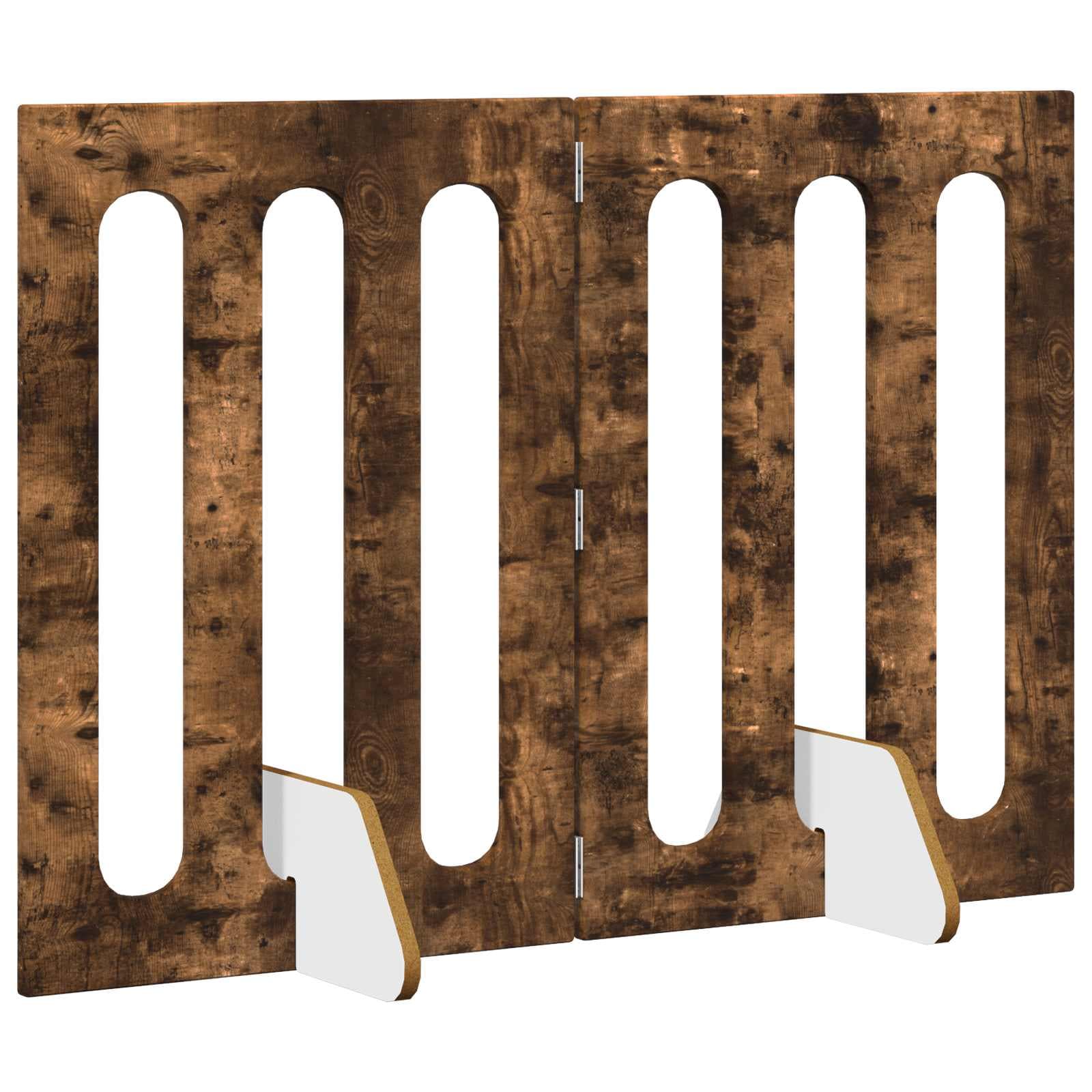Recinto pieghevole per animali 2 pz Rovere Fumo — foto 3 di 9