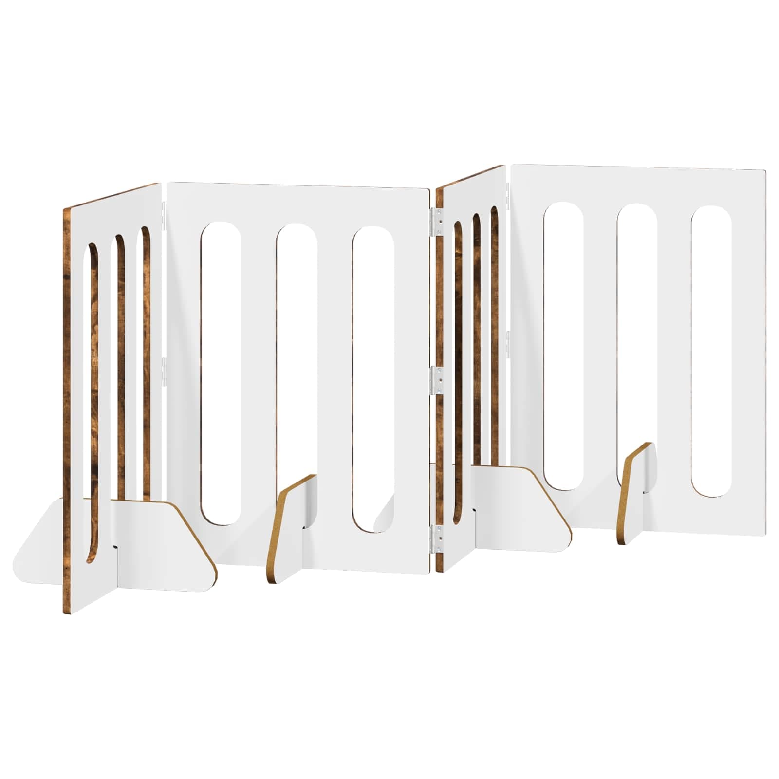 Recinto pieghevole per animali 4 pz Rovere Fumo — miniatura 5 di 10