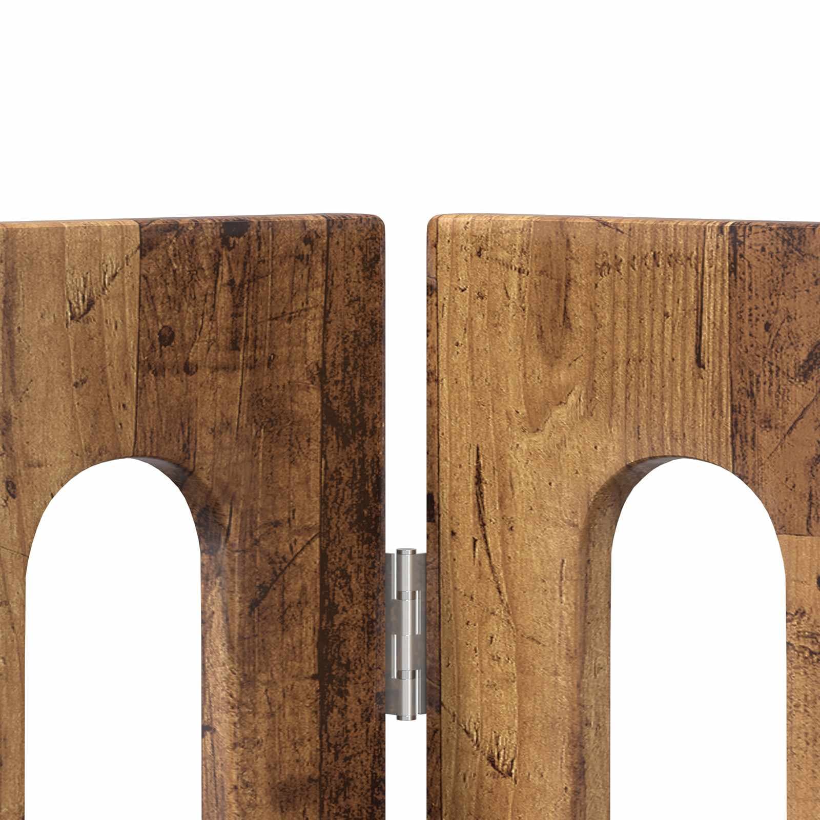 Recinto pieghevole per animali 2 pz Legno di quercia — foto 5 di 9