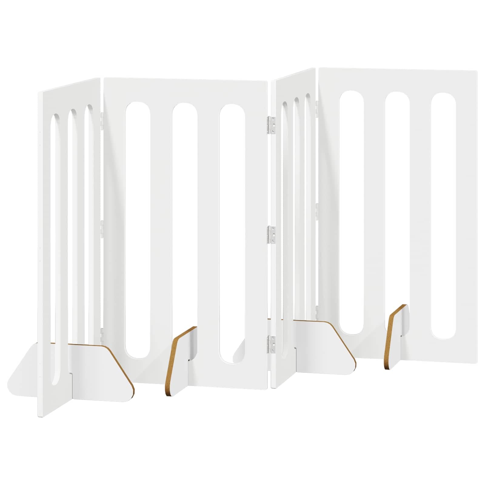 Recinto pieghevole per animali 4 pz Bianco 201 x 38 x 90 cm — miniatura 5 di 10