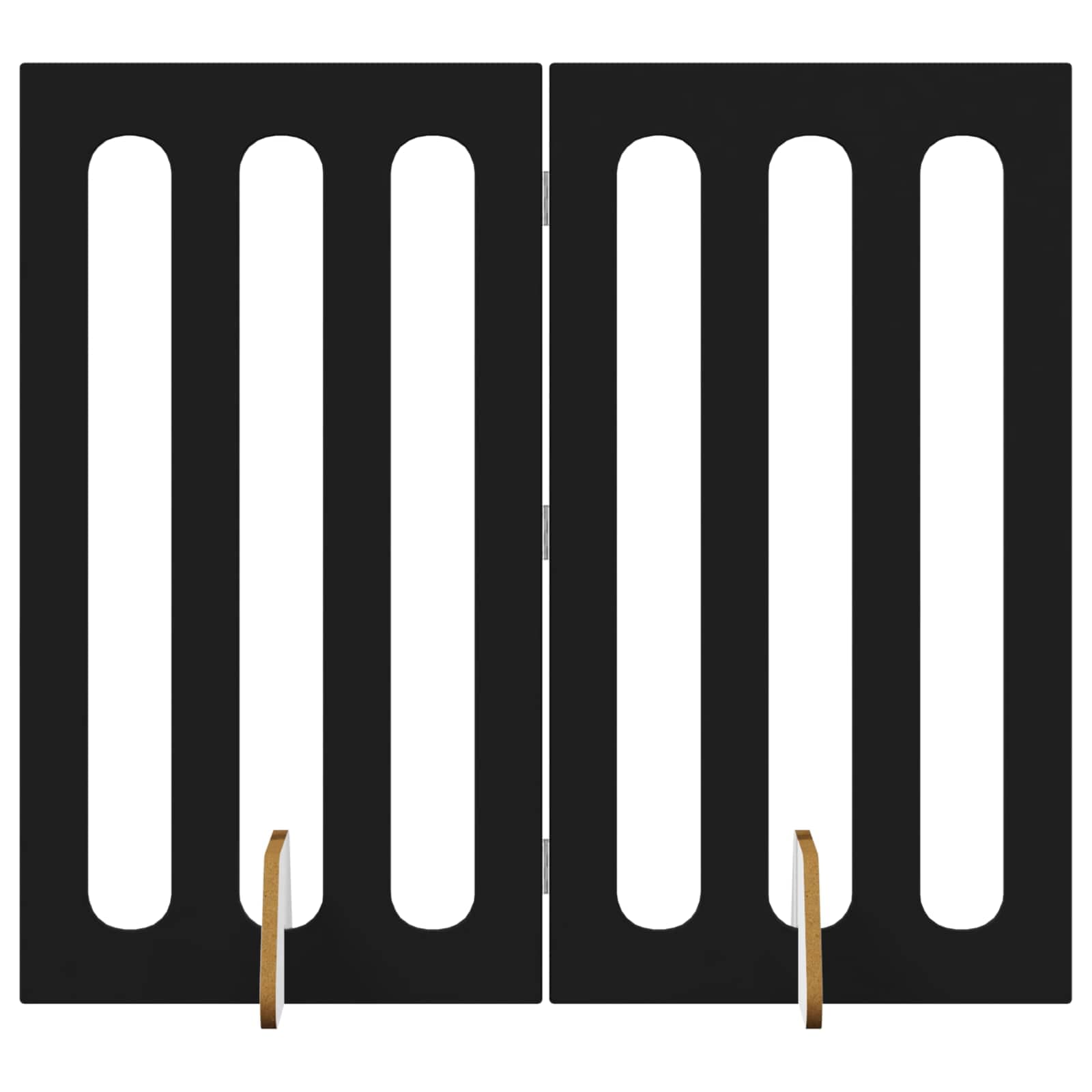 Recinto pieghevole per animali 2 pz Rovere Nero — miniatura 2 di 9