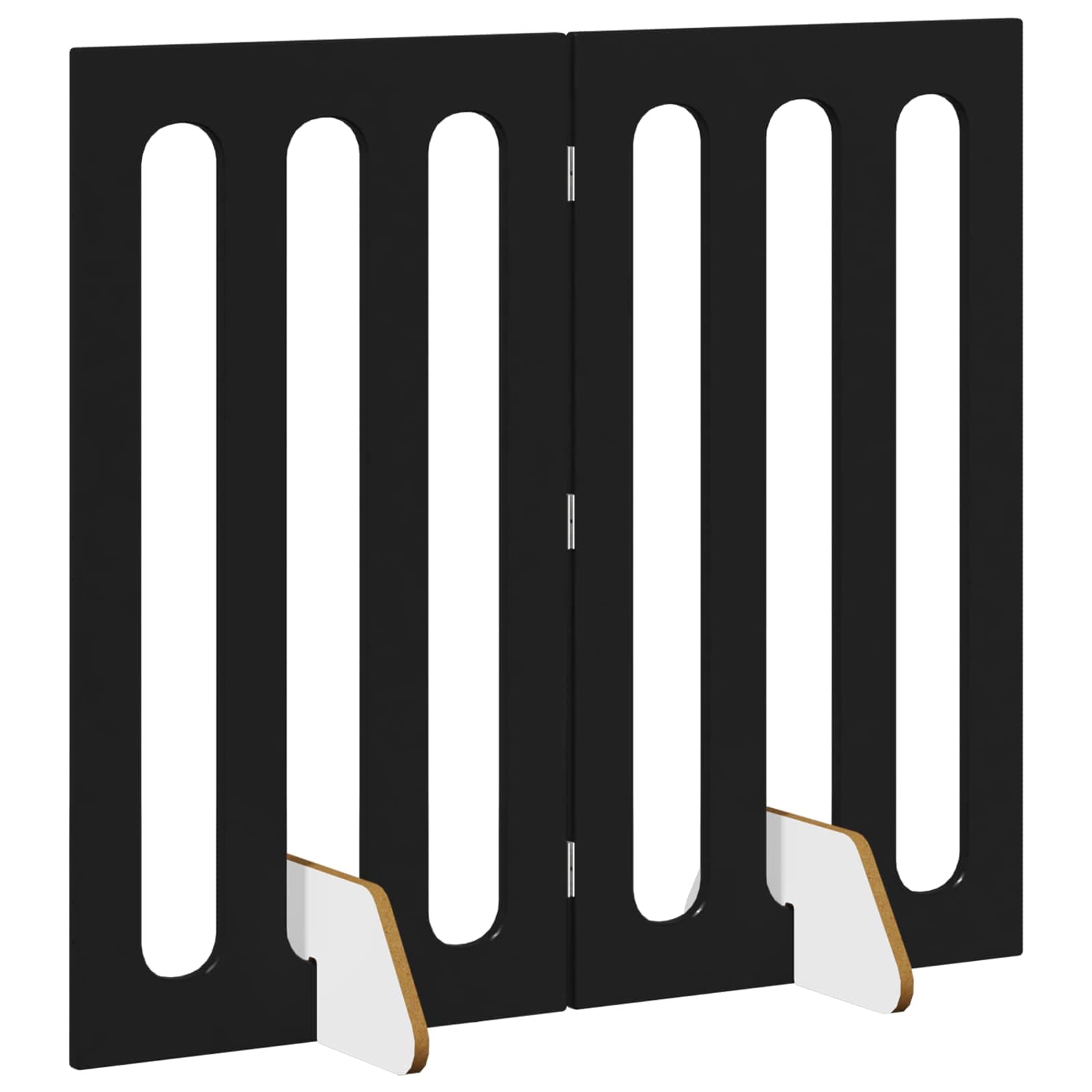 Recinto pieghevole per animali 2 pz Rovere Nero — miniatura 3 di 9