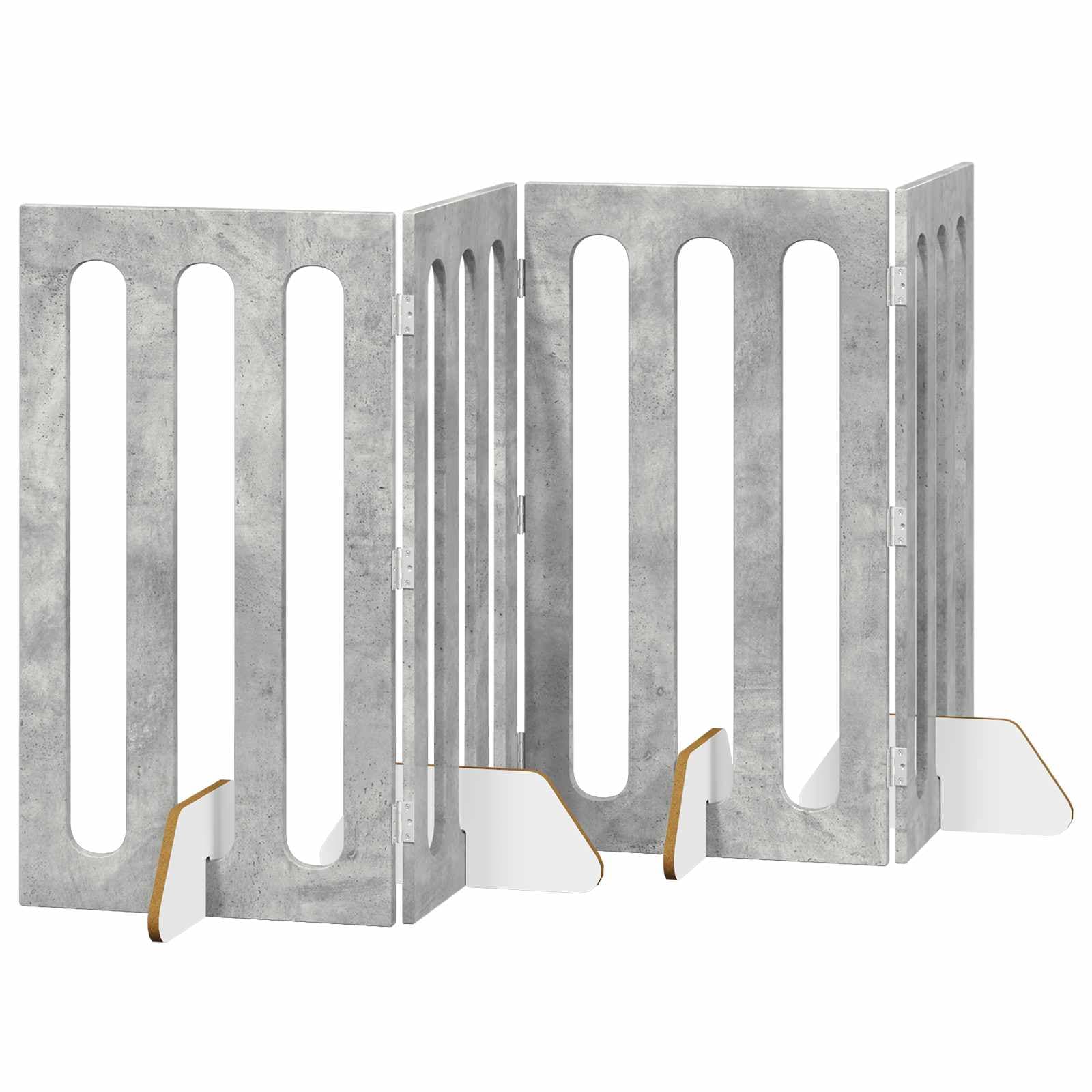 Recinto pieghevole per animali 4 pz Grigio Cemento — miniatura 2 di 10