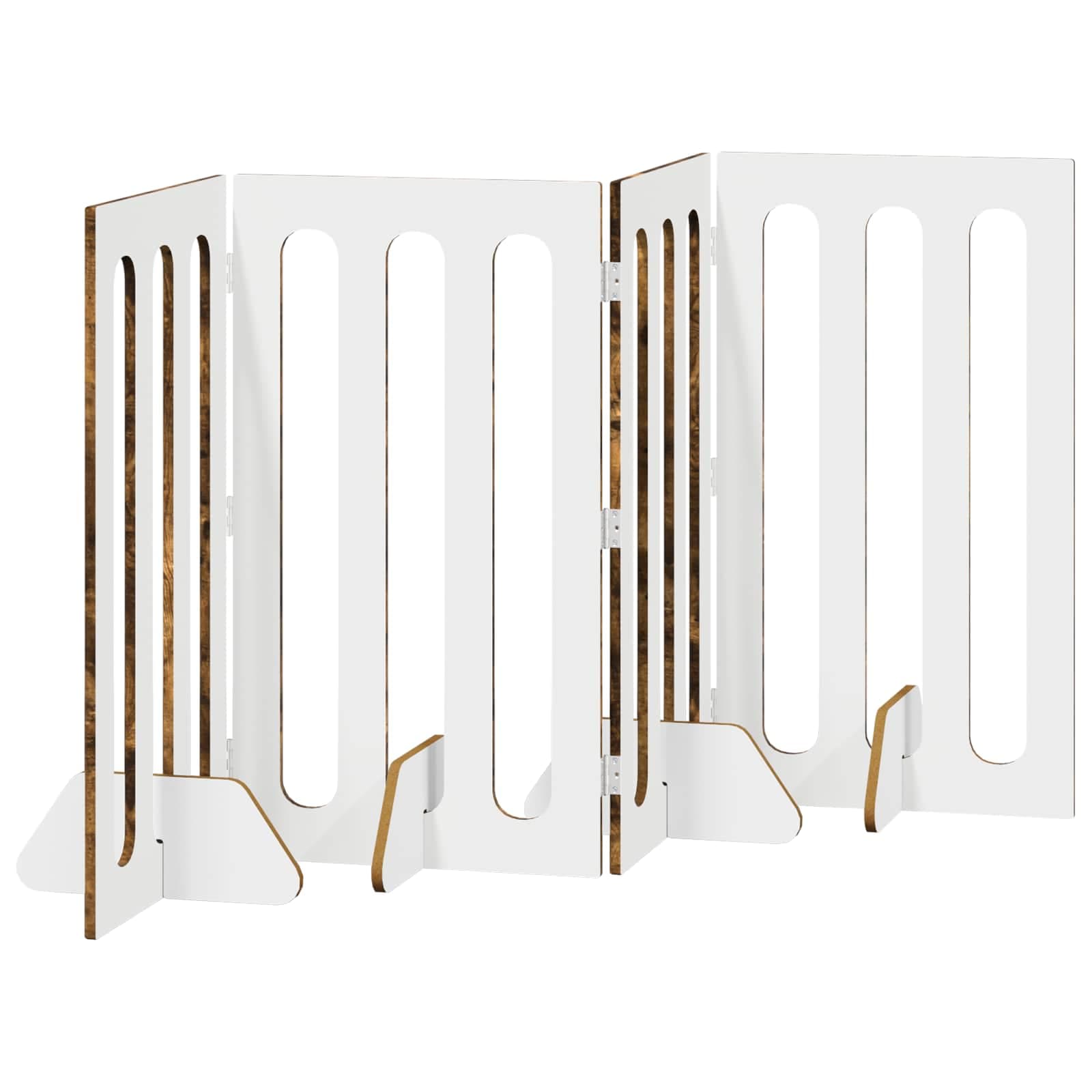Recinto pieghevole per animali 4 pz Rovere Fumo — miniatura 5 di 10