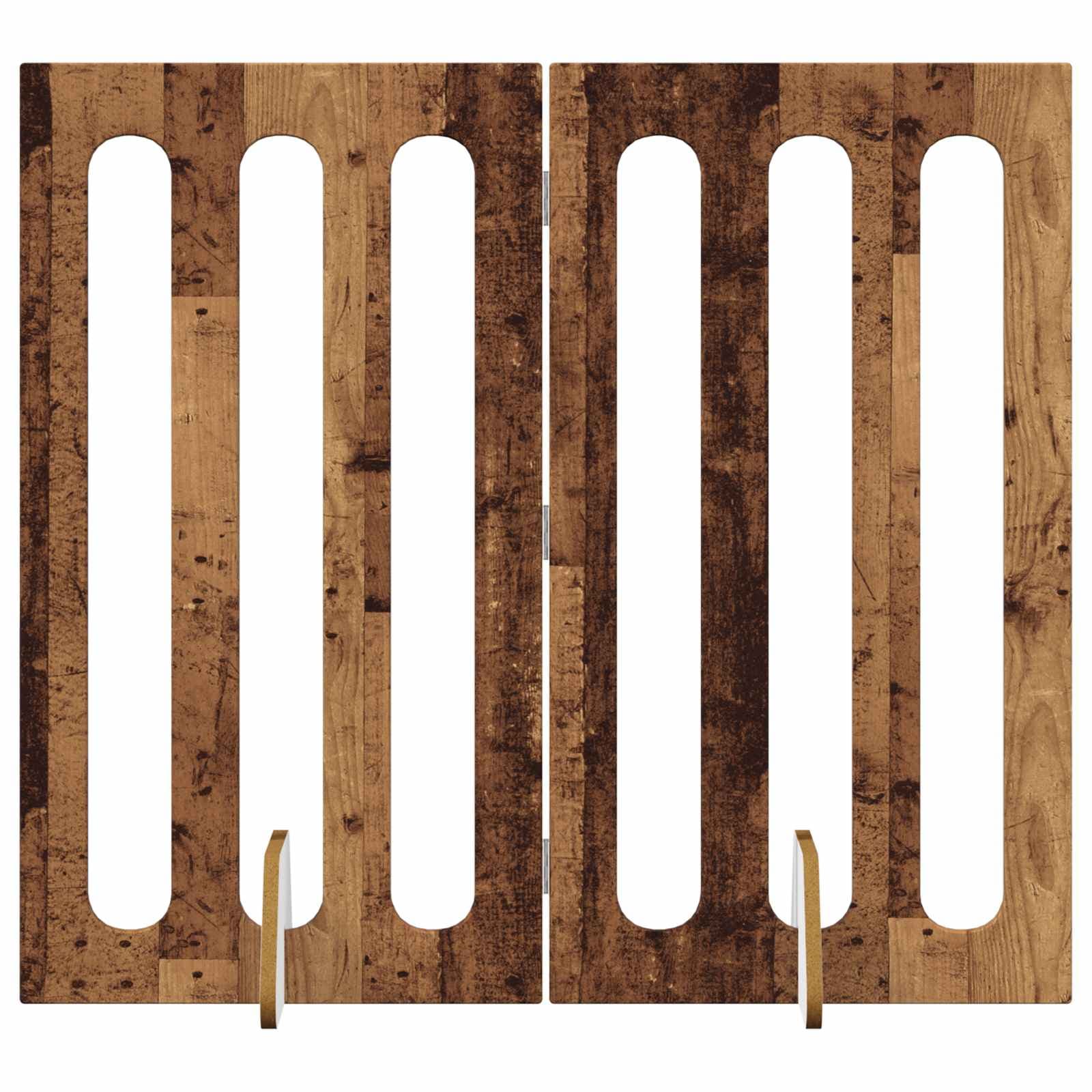 Recinto pieghevole per animali 2 pz Legno di quercia — miniatura 2 di 8