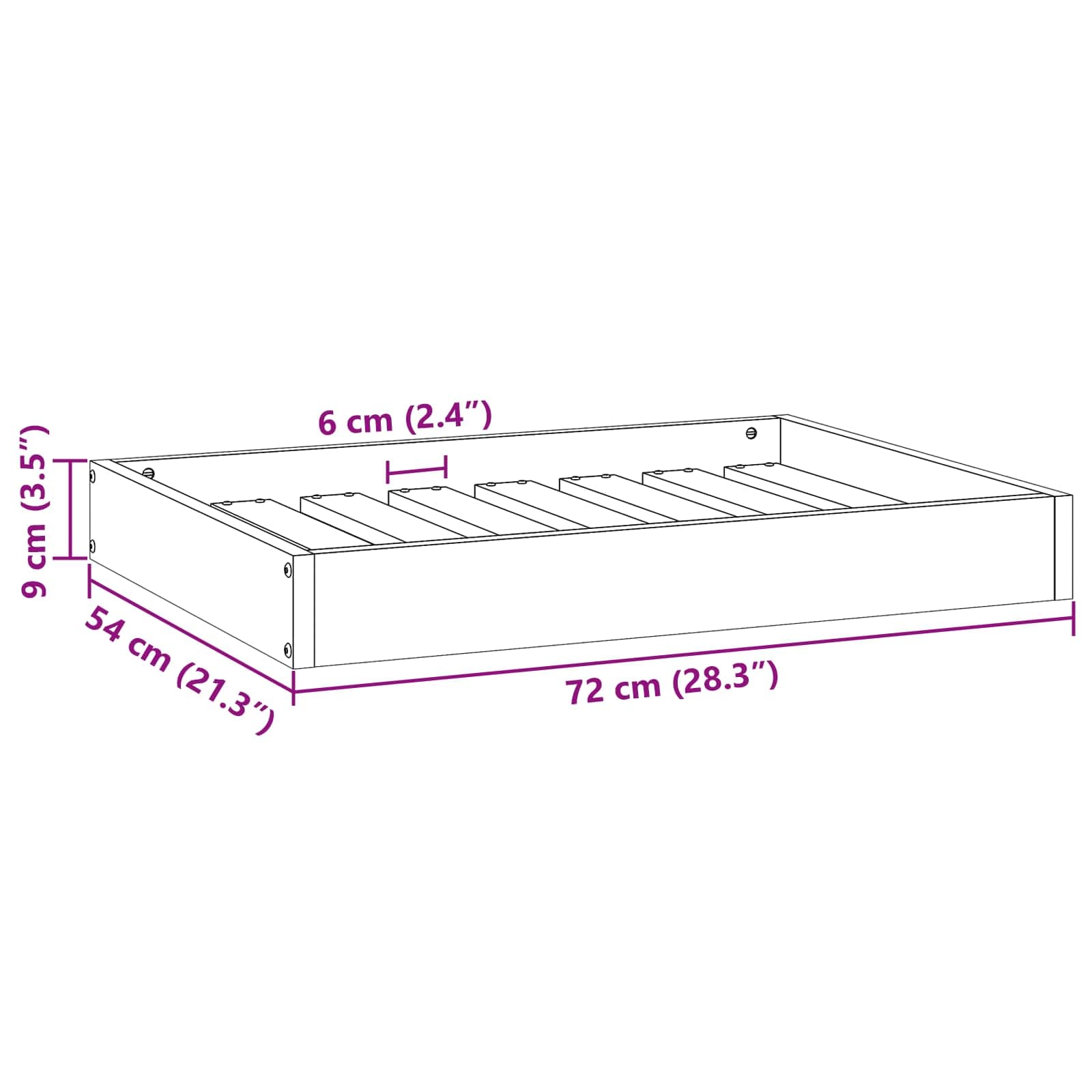 Letto per Cani Marrone cerato 72 x 54 x 9 cm — miniatura 7 di 7