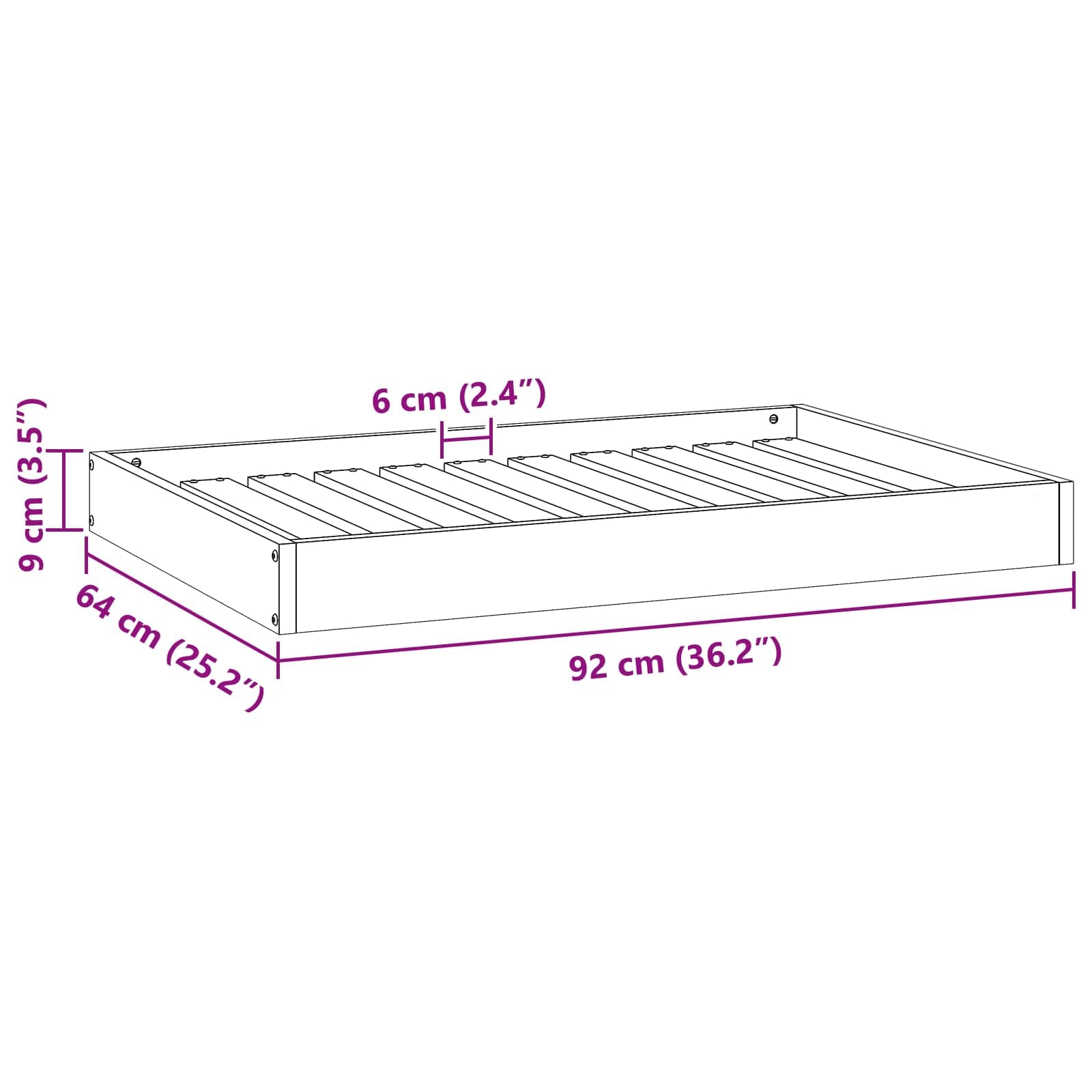 Letto per Cani Marrone cerato 92 x 64 x 9 cm — miniatura 7 di 7