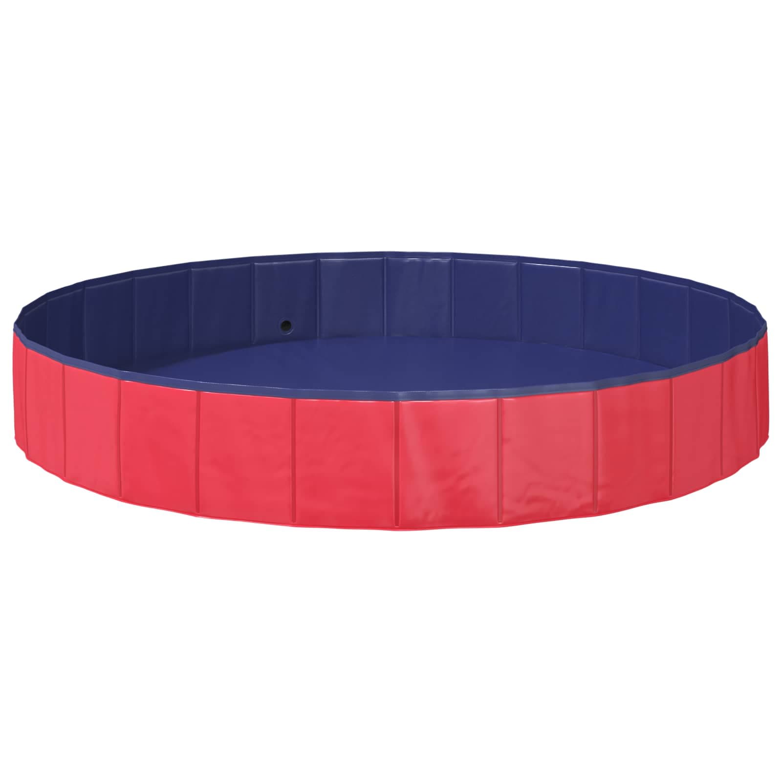 Piscina per Cani Ø200 x 30 cm PVC Spesso Rosso — miniatura 3 di 7