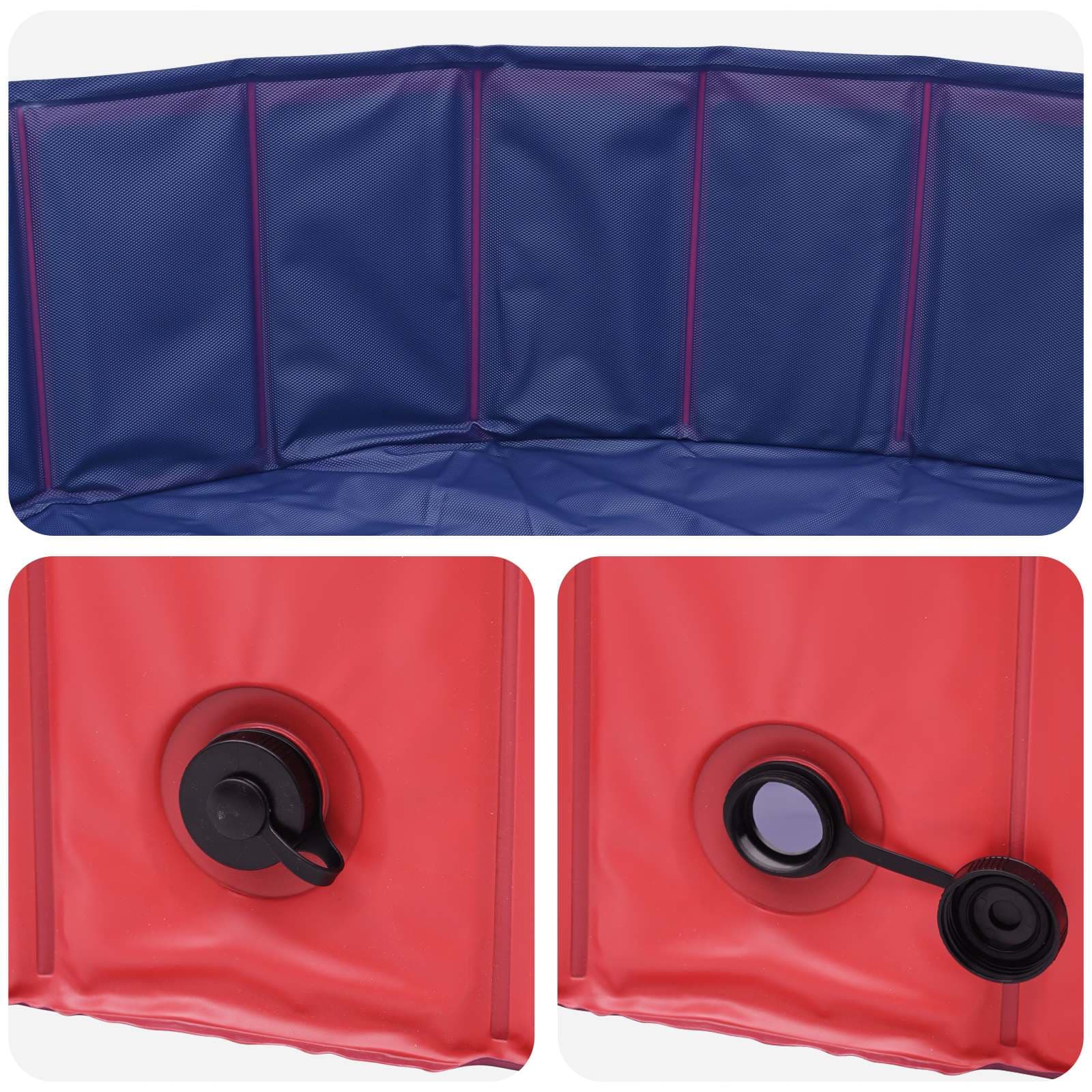 Piscina per Cani Ø300 x 38 cm PVC Spesso Rosso — miniatura 4 di 7