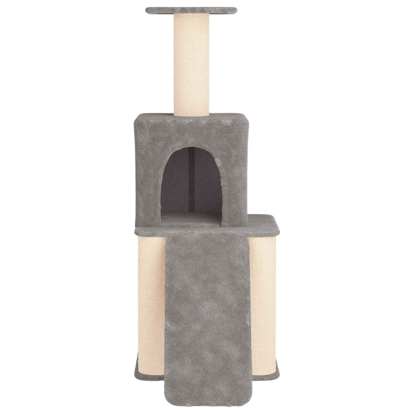 Albero per gatti con pali per graffiare in sisal Grigio Chiaro — miniatura 4 di 9