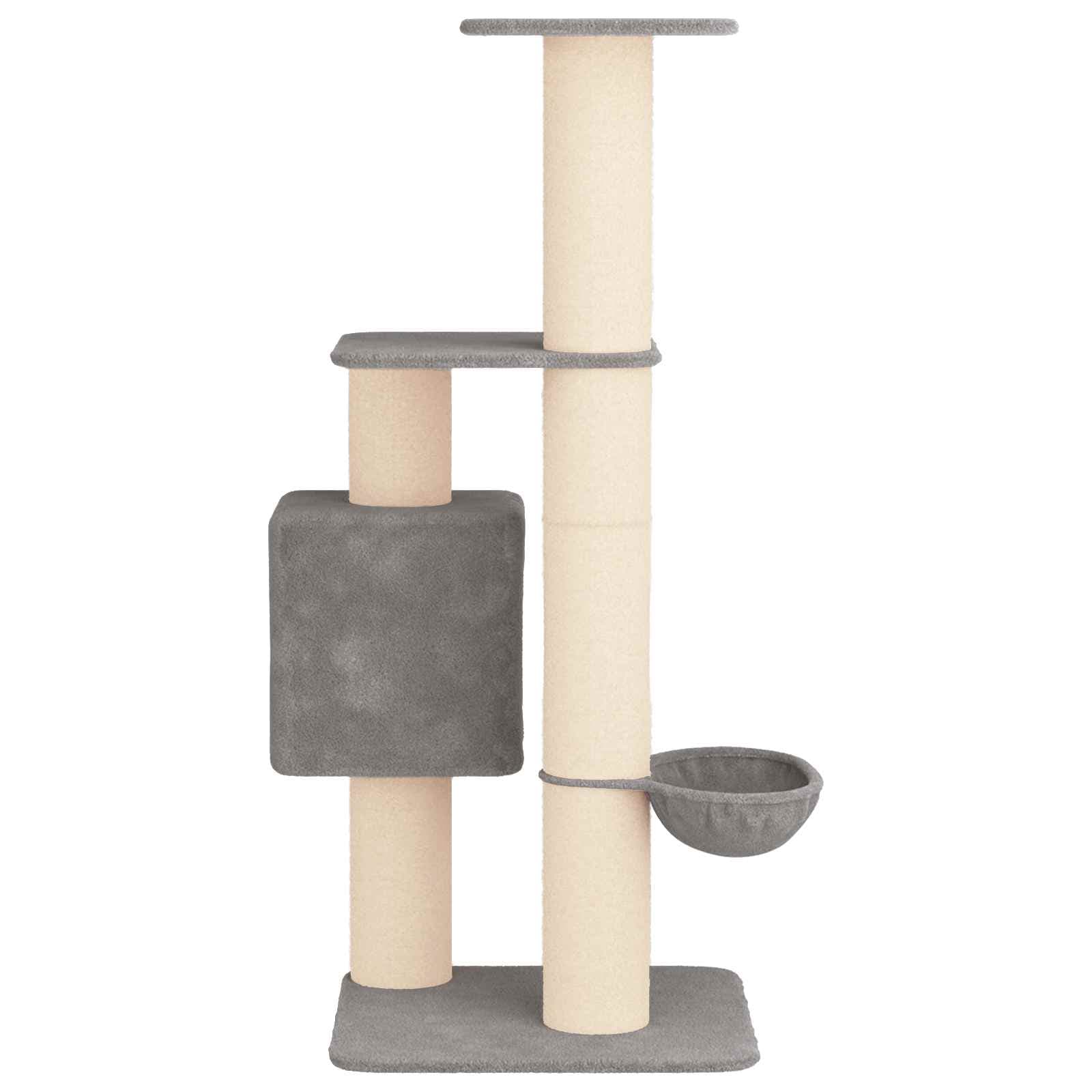 Albero per gatti con pali per graffiare in sisal Grigio Chiaro — miniatura 5 di 9
