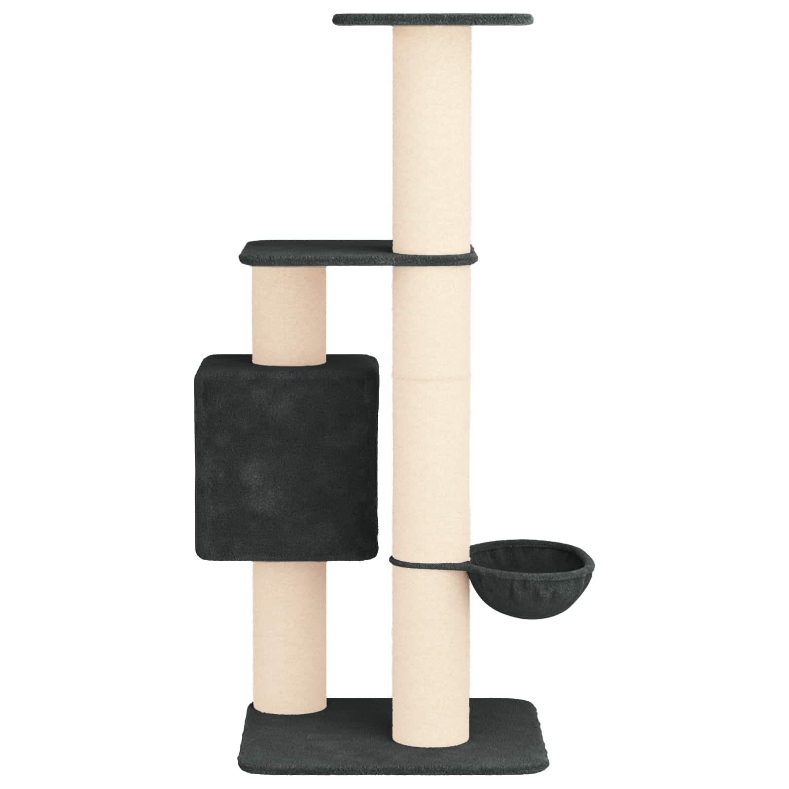 Albero per gatti con pali per graffiare in sisal Grigio Scuro — miniatura 5 di 9