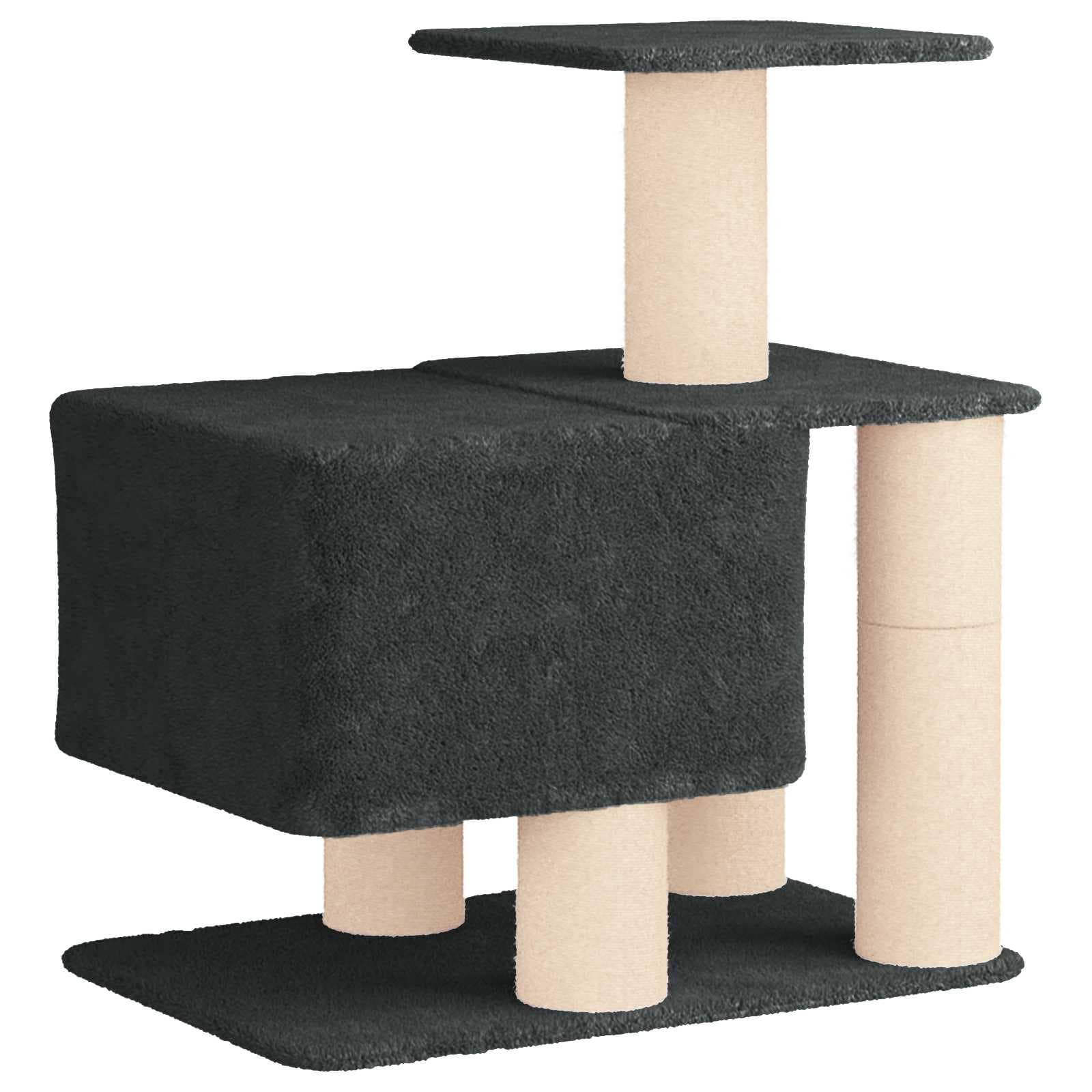Albero per gatti con pali per graffiare in sisal Grigio Scuro — miniatura 6 di 9