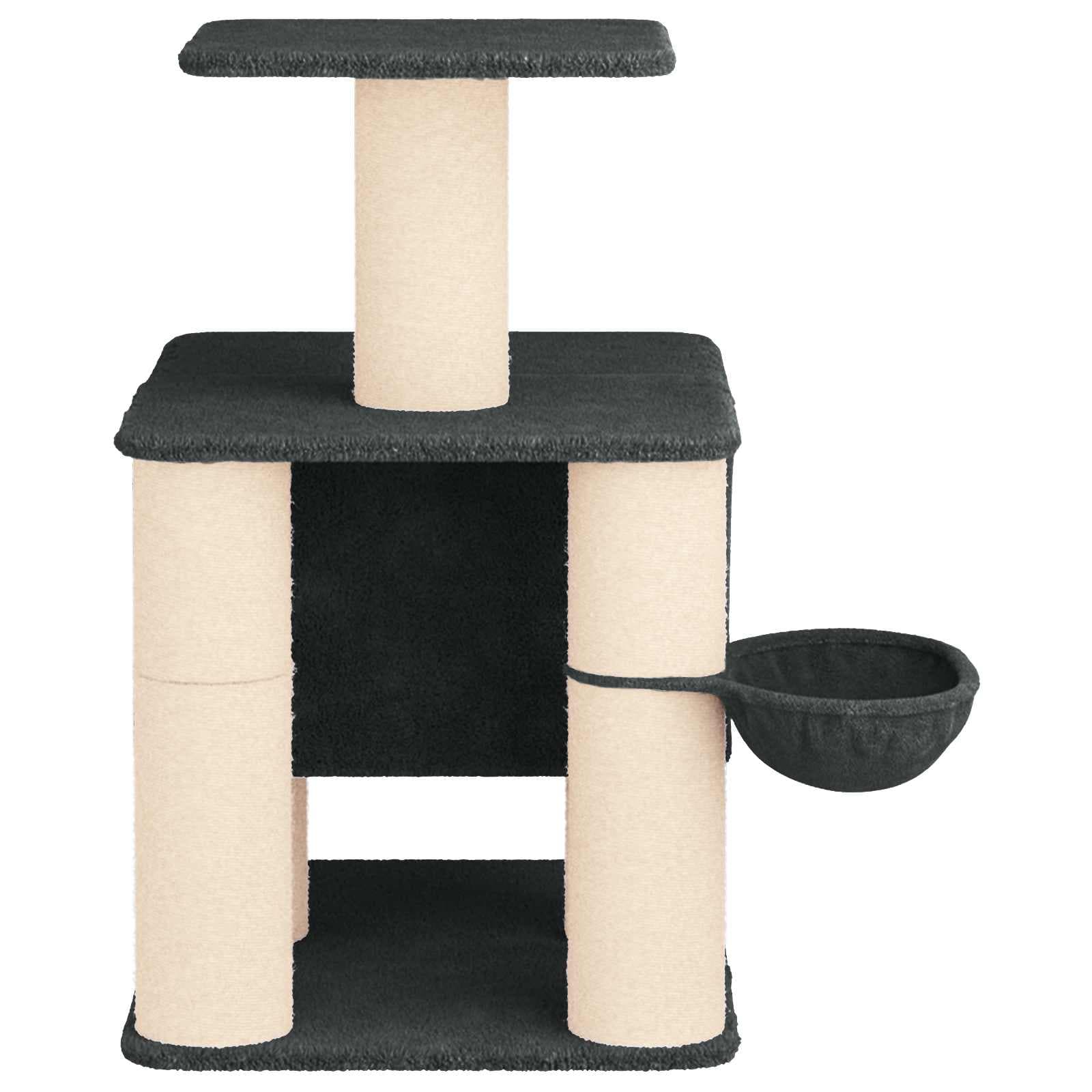 Albero per gatti con pali per graffiare in sisal Grigio Scuro — miniatura 5 di 9