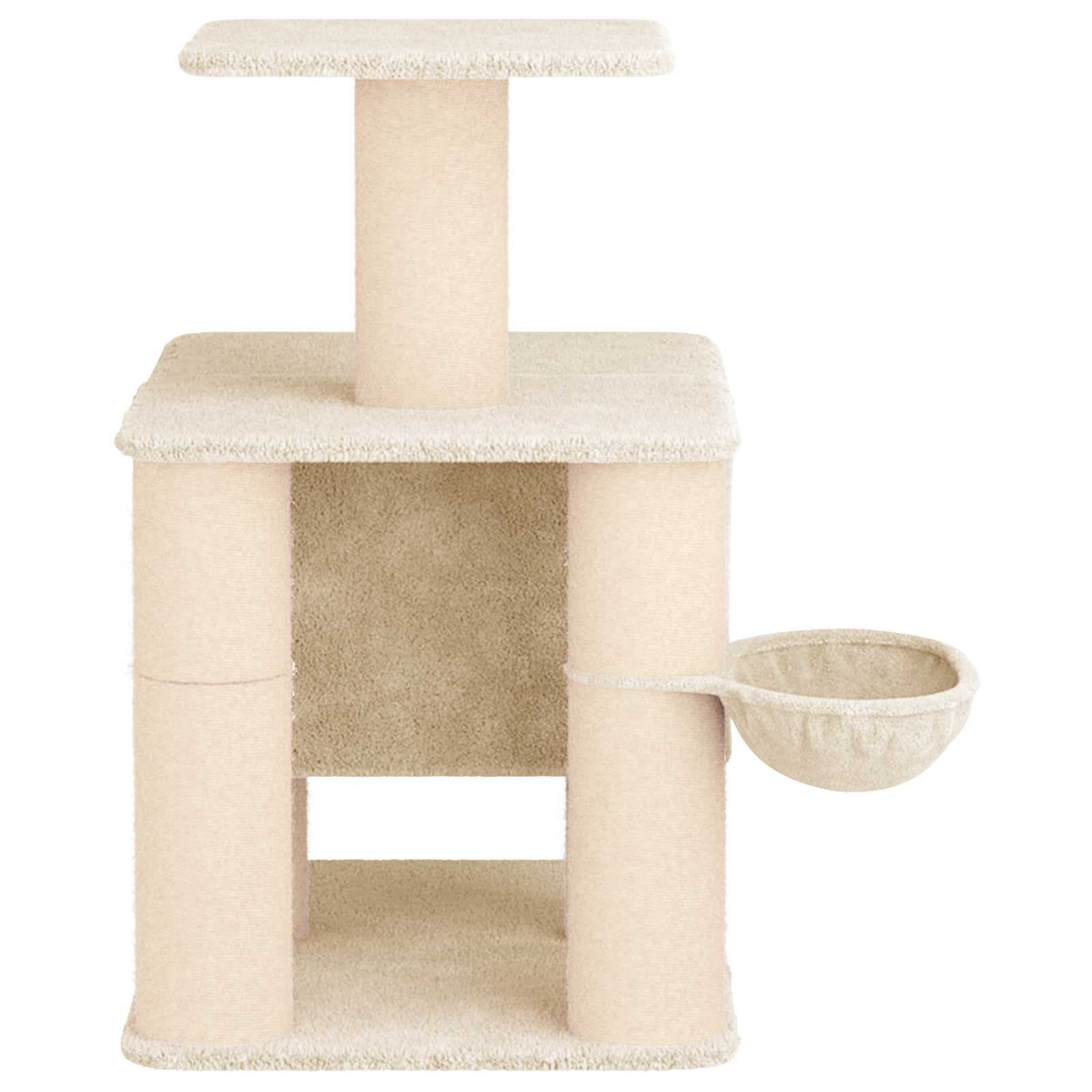 Albero per gatti con pali per graffiare in sisal Crema 96 cm — miniatura 5 di 9