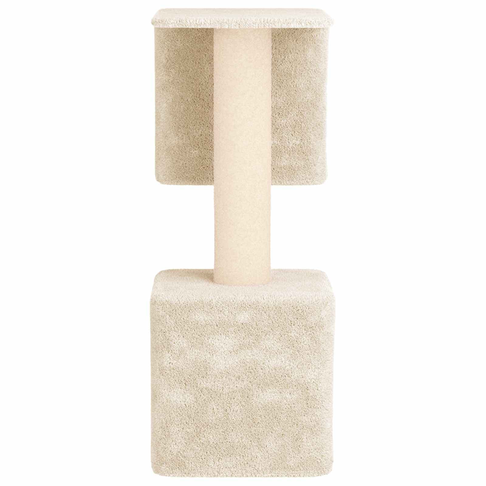 Albero per gatti con pali per graffiare in sisal Crema 114 cm — miniatura 5 di 9