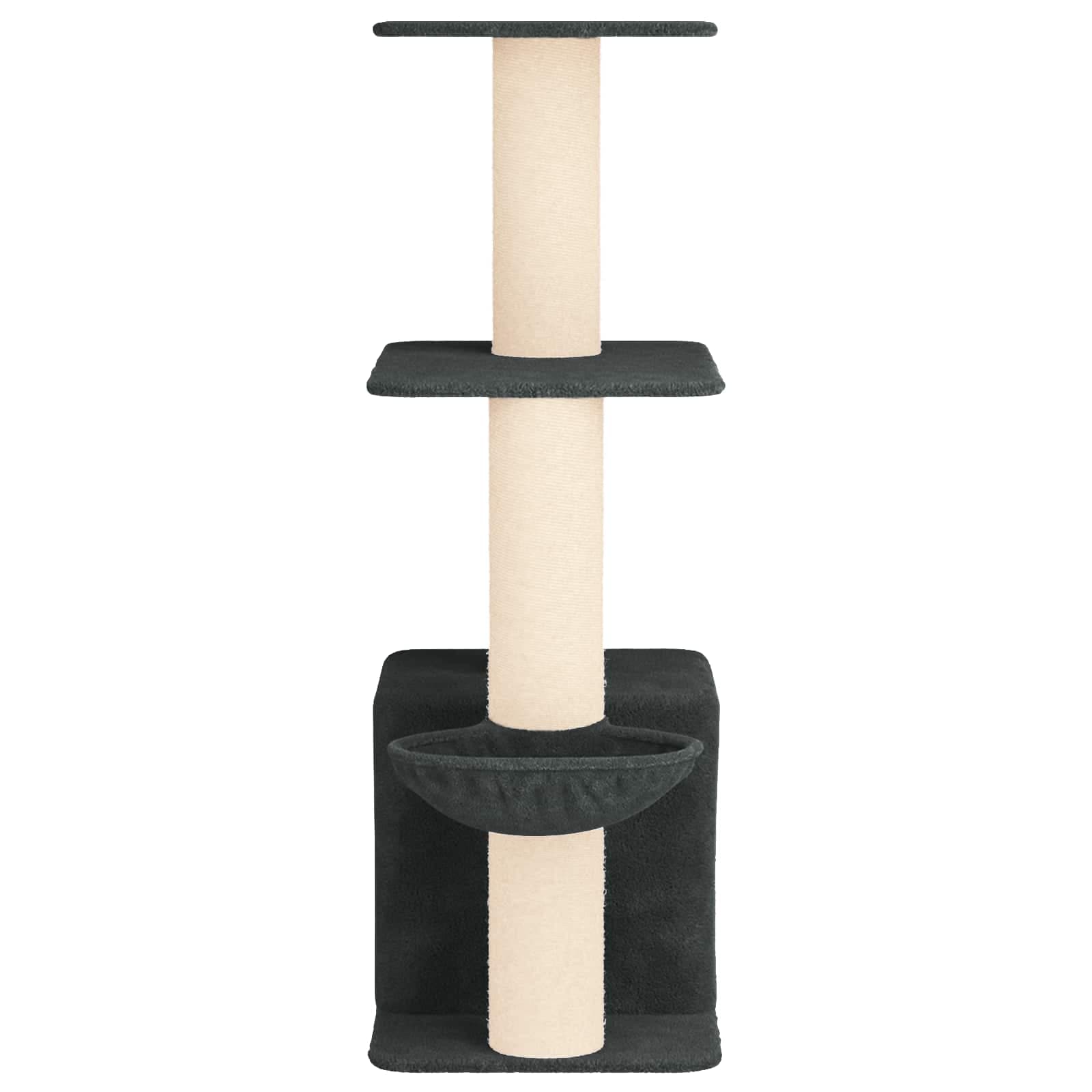 Albero per gatti con pali per graffiare in sisal Grigio Scuro — miniatura 5 di 9