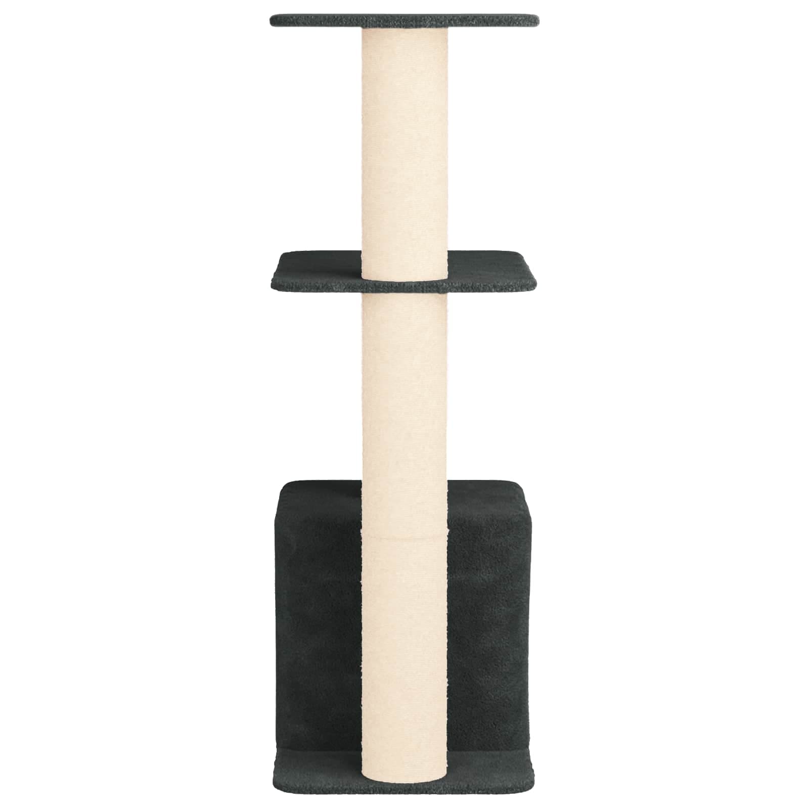 Albero per gatti con pali per graffiare in sisal Grigio Scuro — miniatura 5 di 9