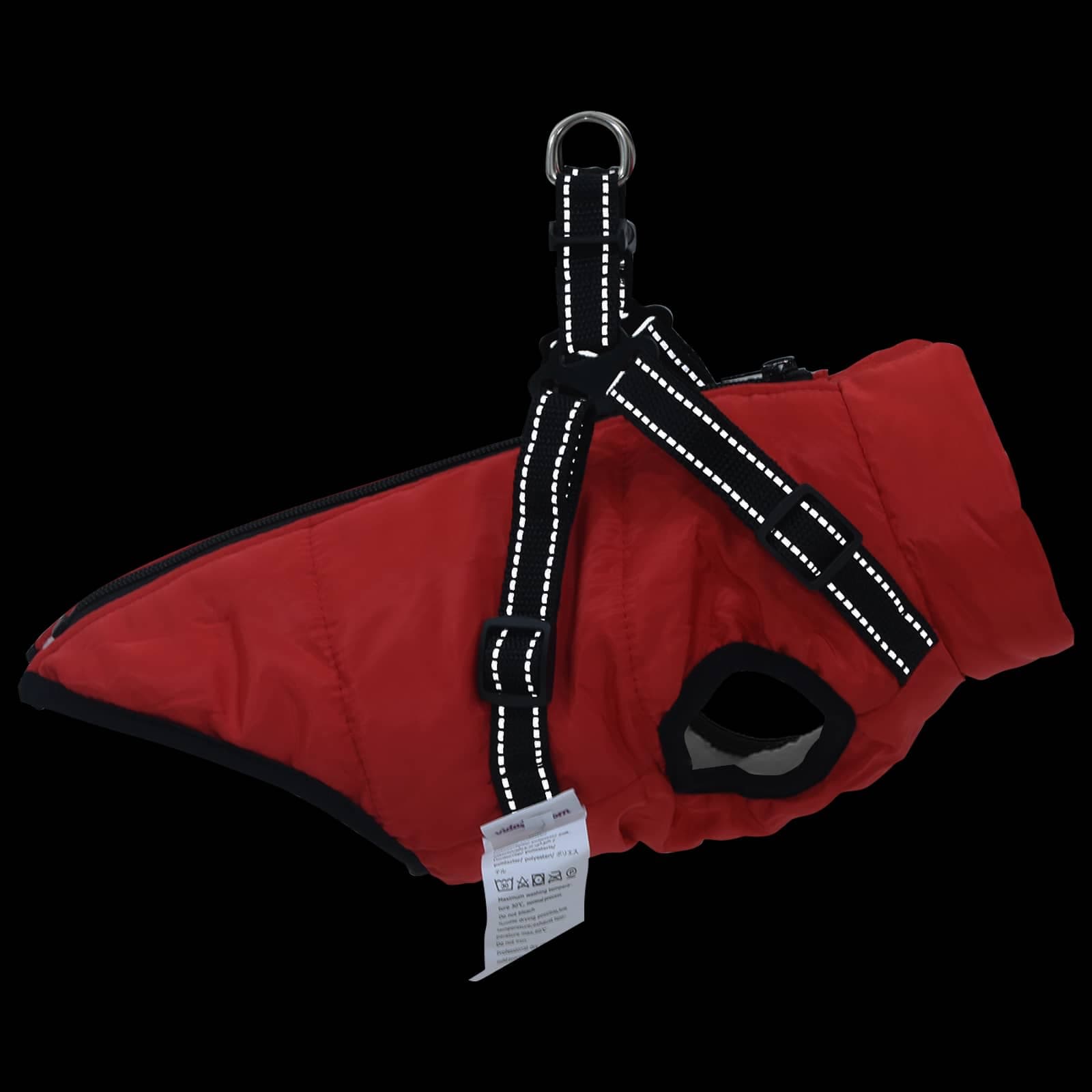 Cappotto per Cani Rosso L24 Pile e Poliestere — miniatura 9 di 10
