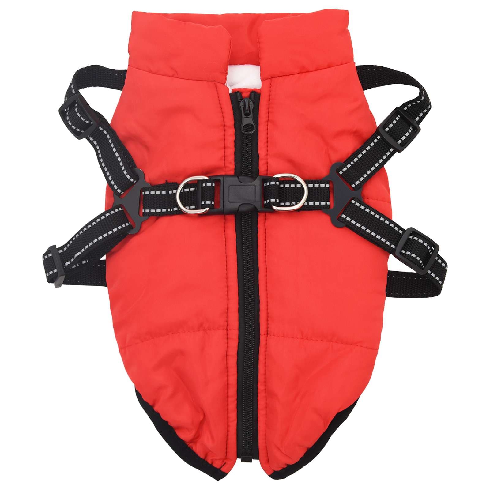 Cappotto per Cani Rosso L28 Pile e Poliestere — miniatura 2 di 10