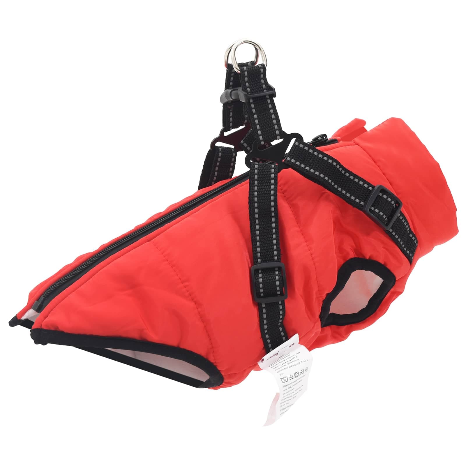 Cappotto per Cani Rosso L32 Pile e Poliestere — miniatura 1 di 10