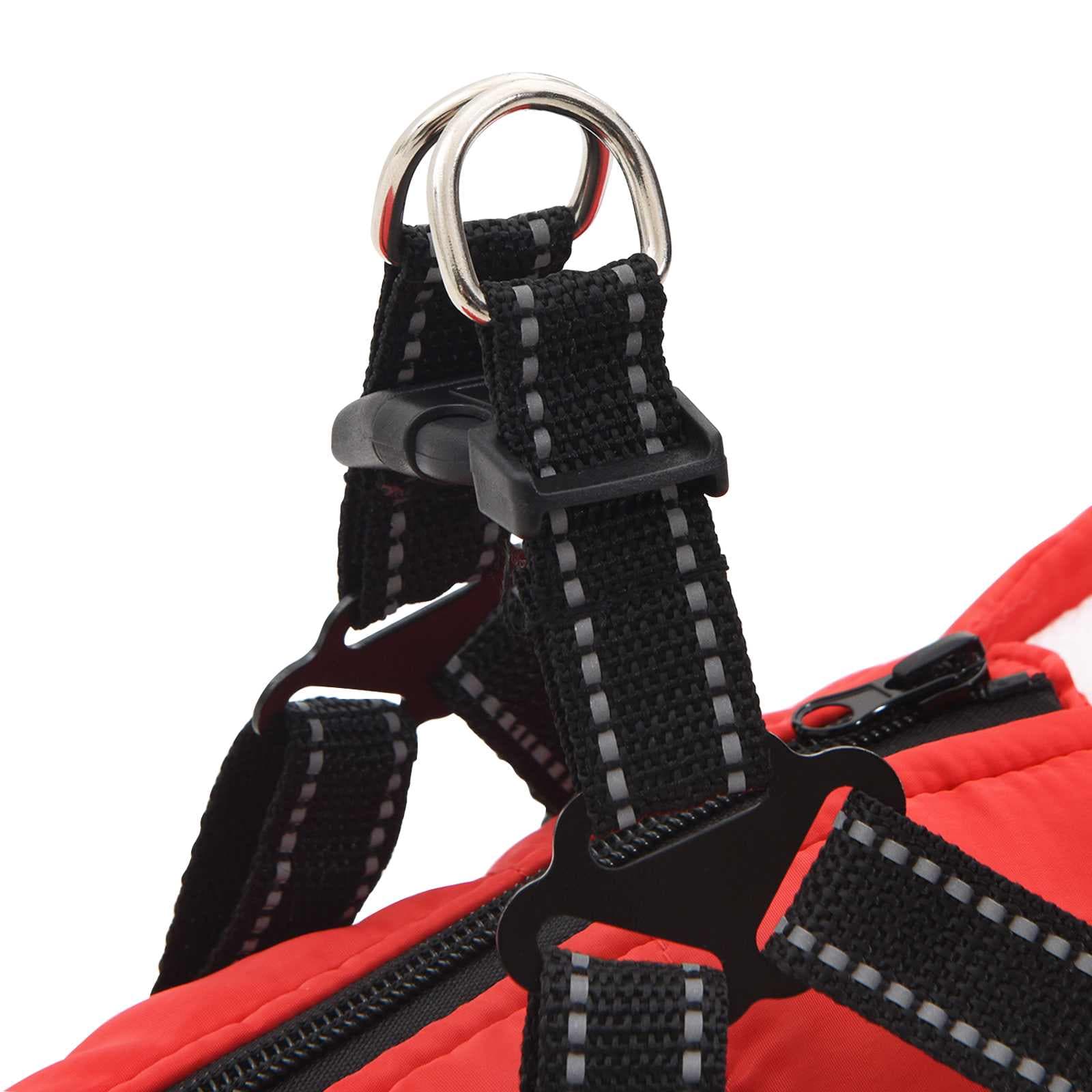 Cappotto per Cani Rosso L40 Pile e Poliestere — miniatura 8 di 10