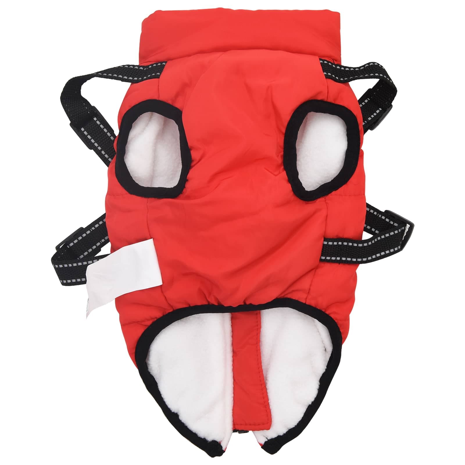 Cappotto per Cani Rosso L40 Pile e Poliestere — miniatura 5 di 10