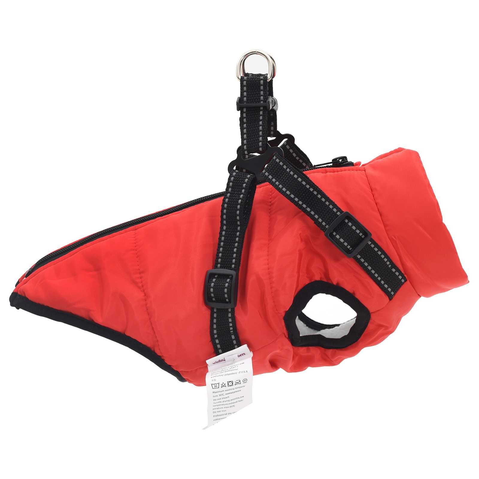 Cappotto per Cani Rosso L40 Pile e Poliestere — miniatura 4 di 10